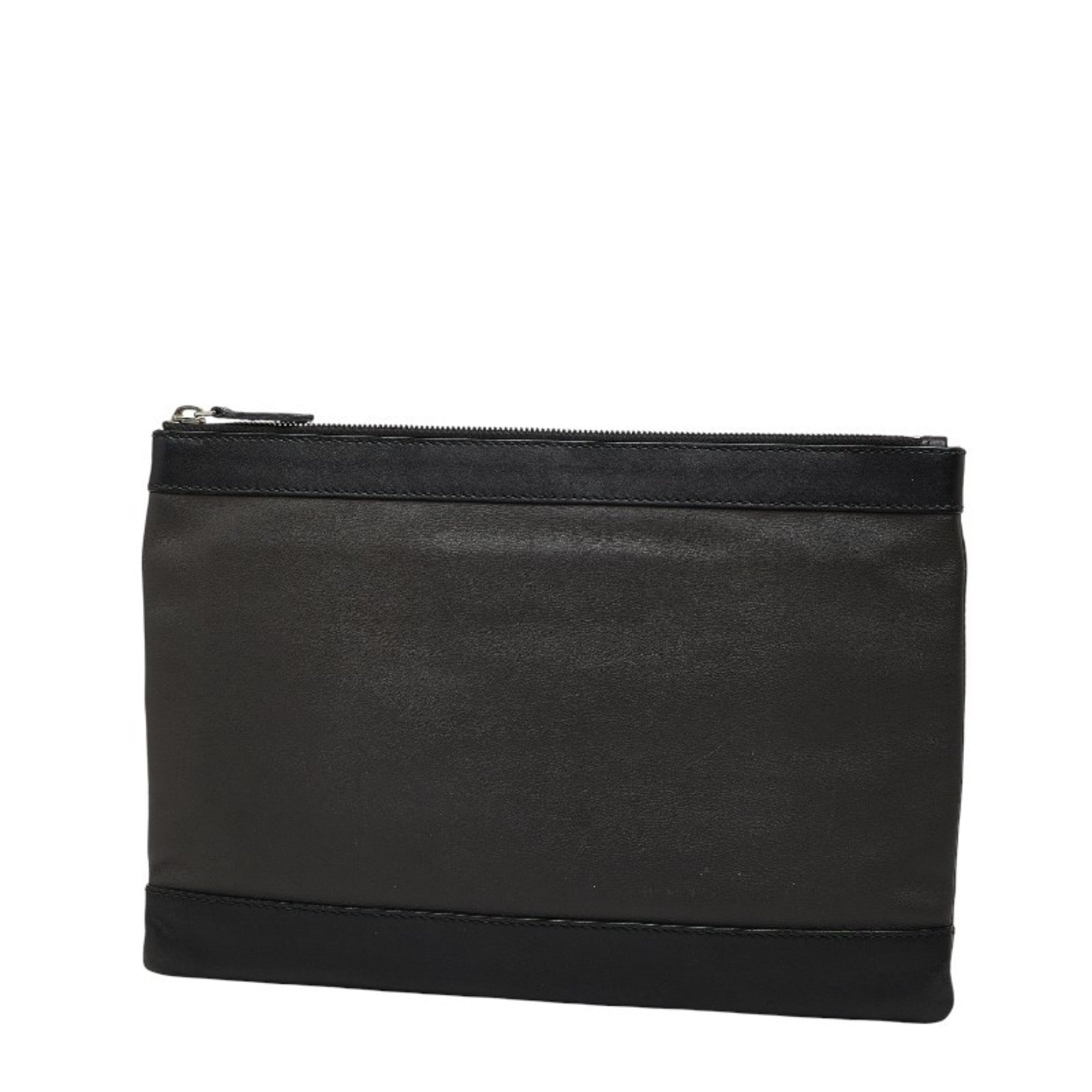 Balenciaga Black Leather Clutch Bag (Pre-Owned)