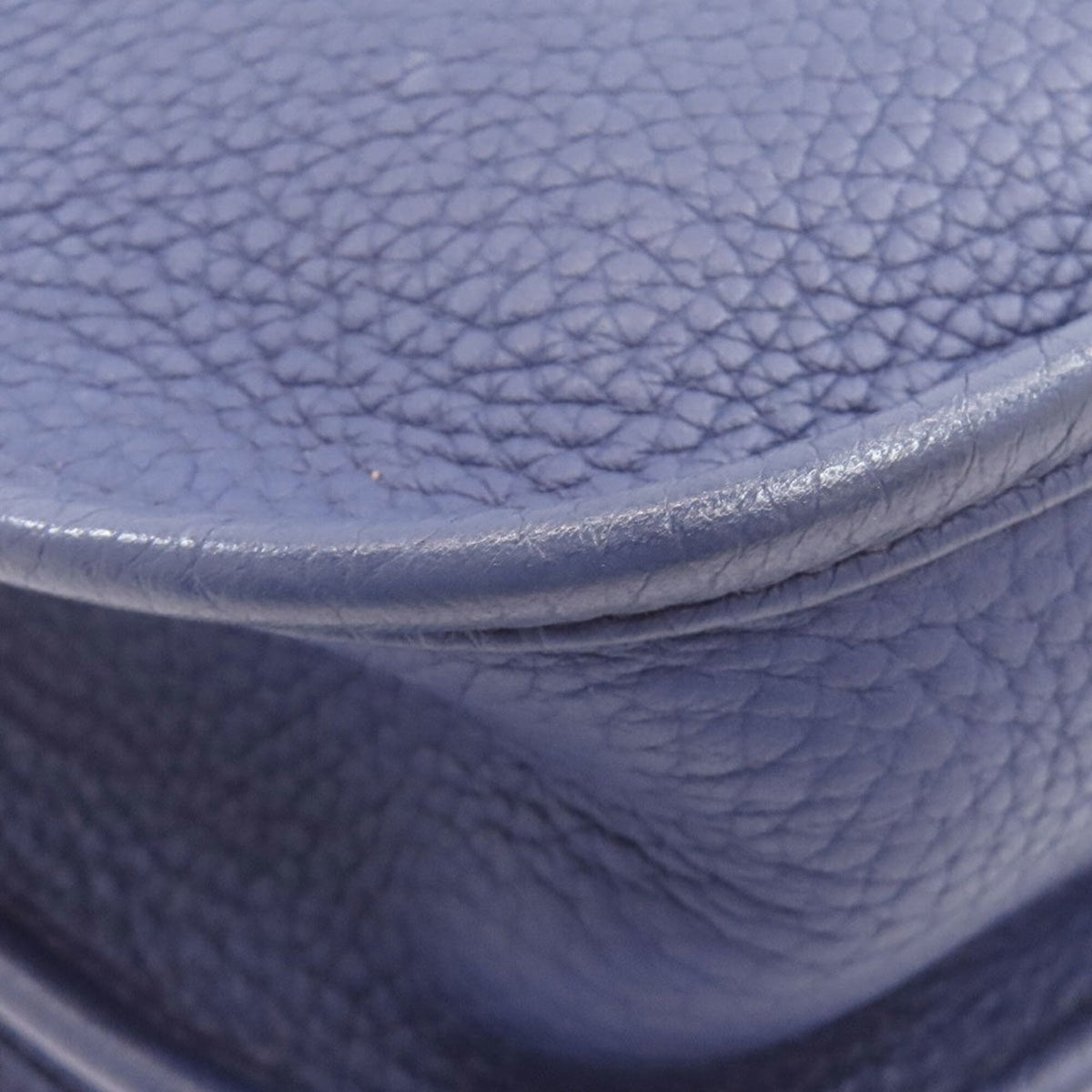 Hermes Blue Taurillon Clemence Leather Shoulder Bag (Pre-Owned)