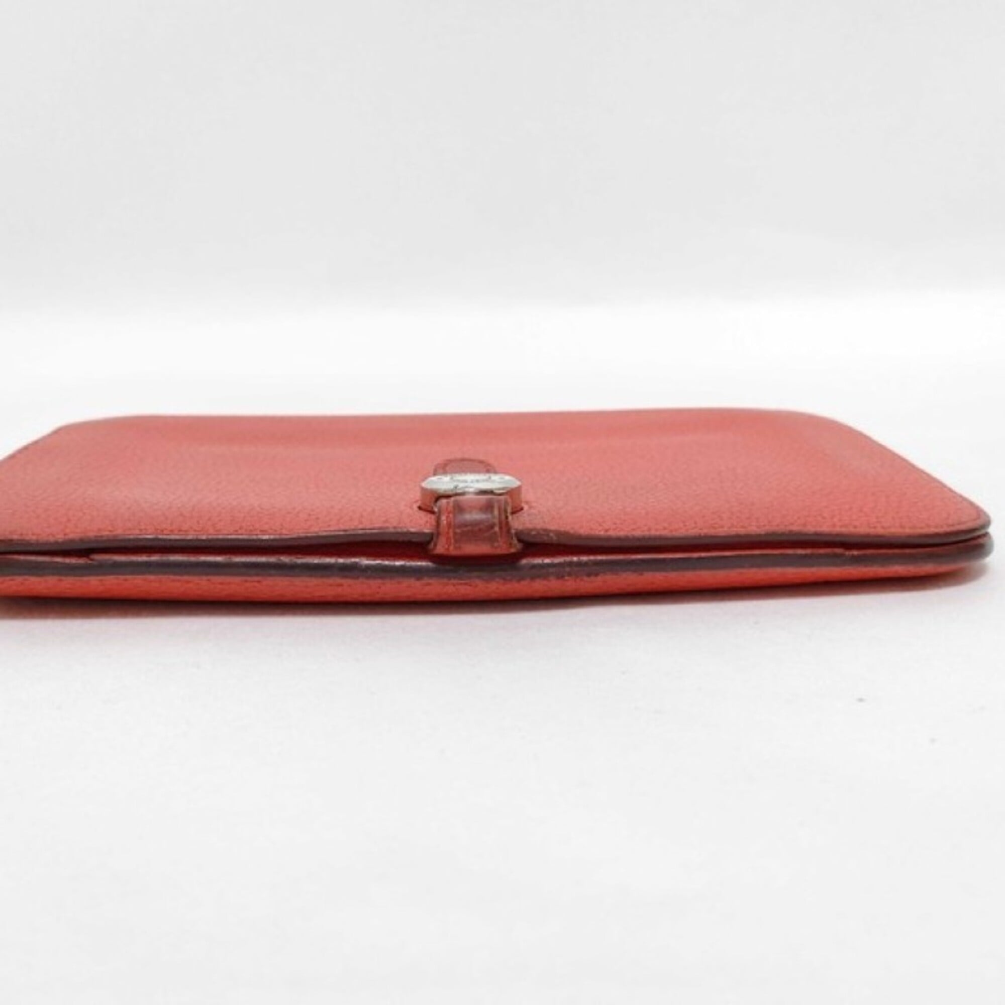 Hermes Dogon Orange Taurillon Clemence Leather Long Wallet (Bi-Fold) (Pre-Owned)