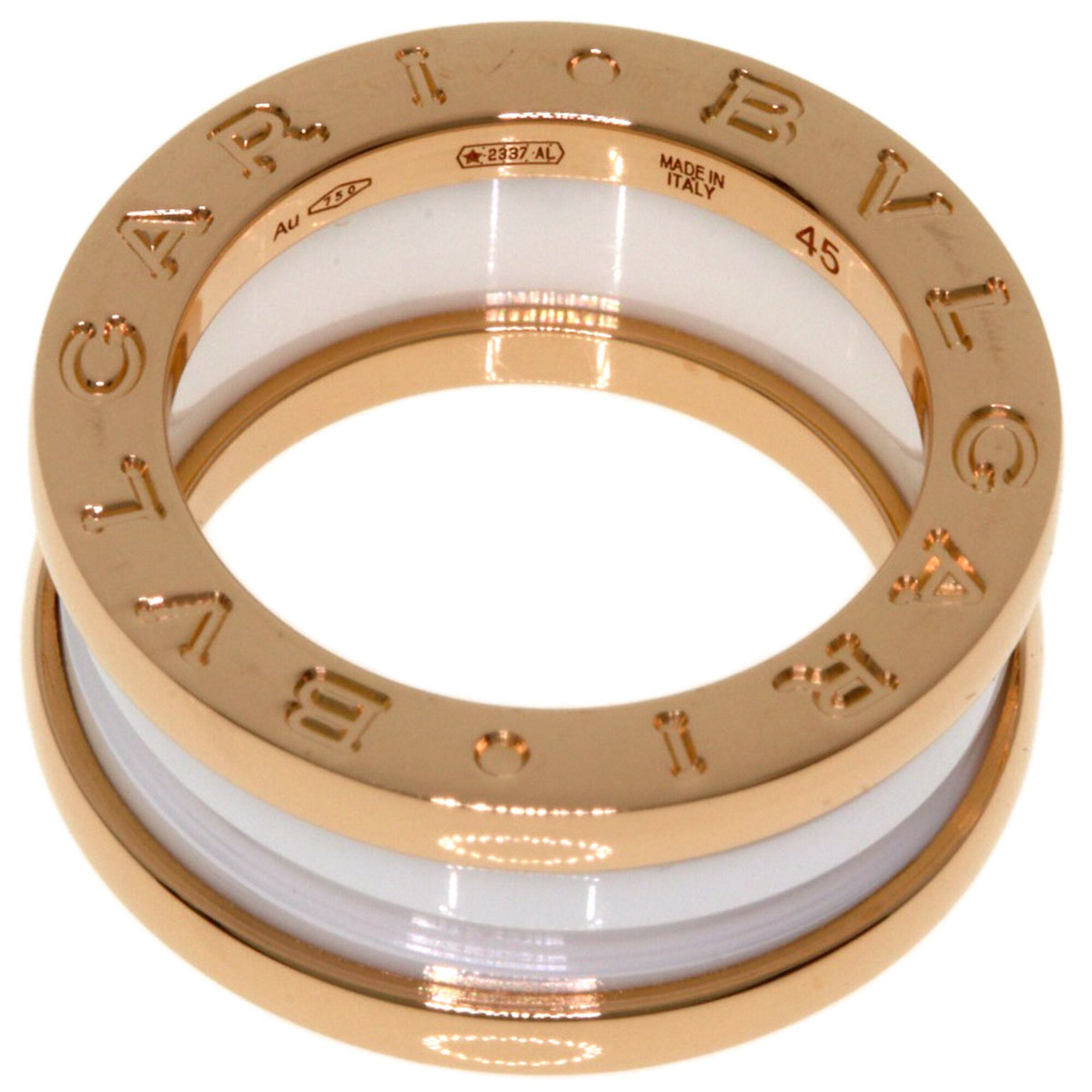Bvlgari B.Zero1 Pink Gold (18K) Ceramic Band Ring (Pre-Owned)
