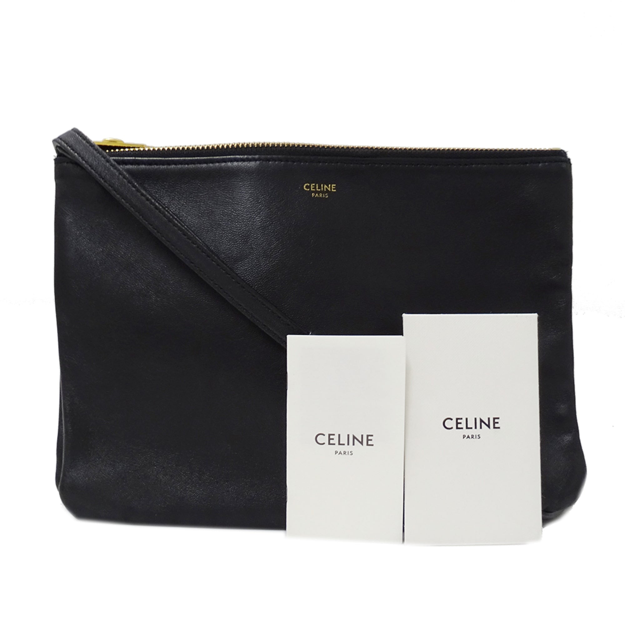 Celine Black Leather Handbag Shoulder Bag (Pre-Owned)