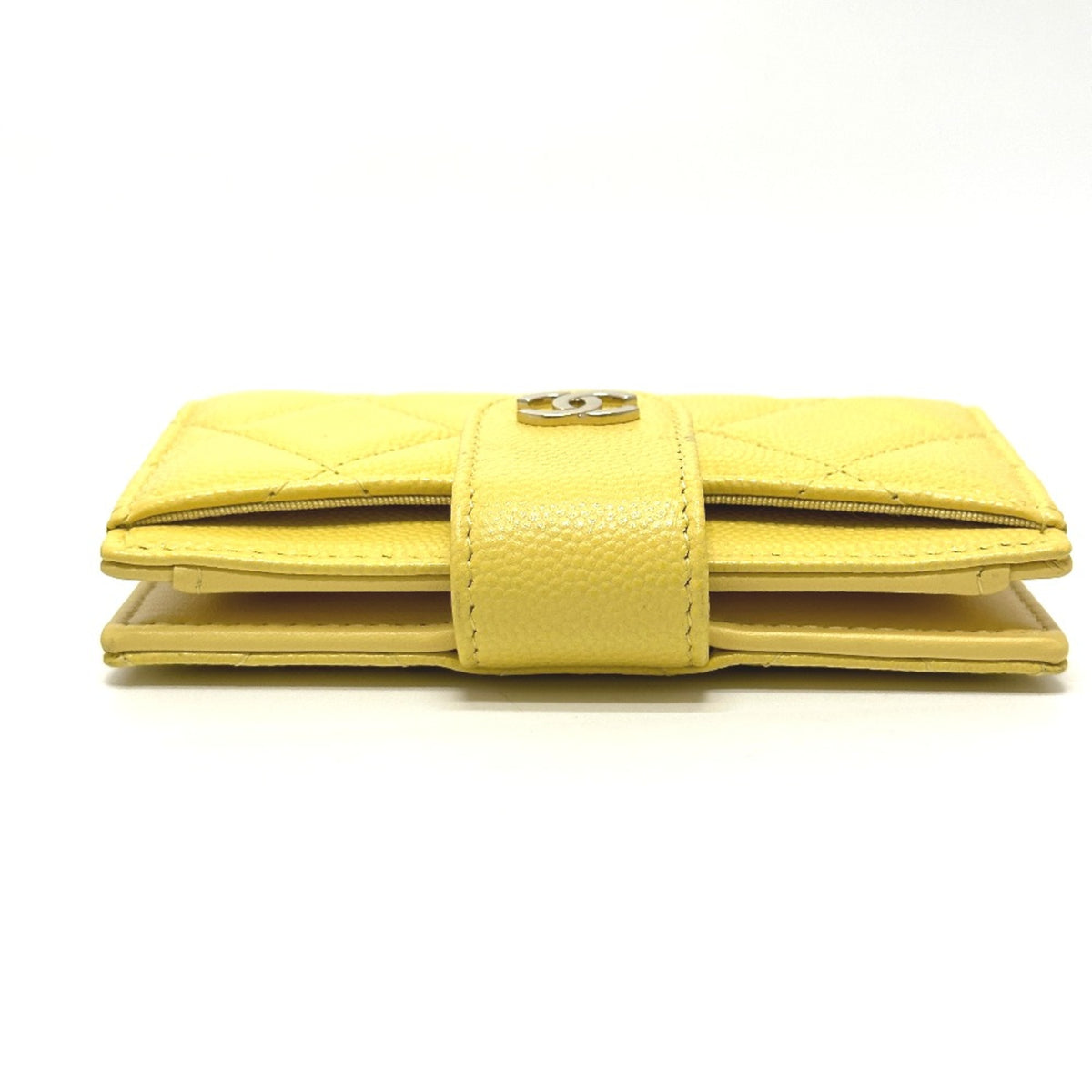 Chanel Yellow Leather Coin Purse/Coin Case (Pre-Owned)