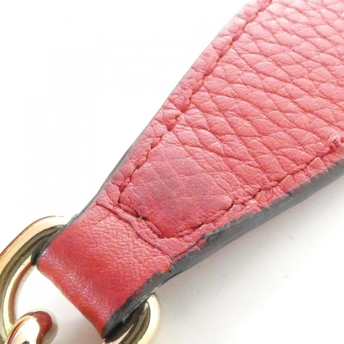 Gucci Red Color Leather Shoulder Bag (Pre-Owned)