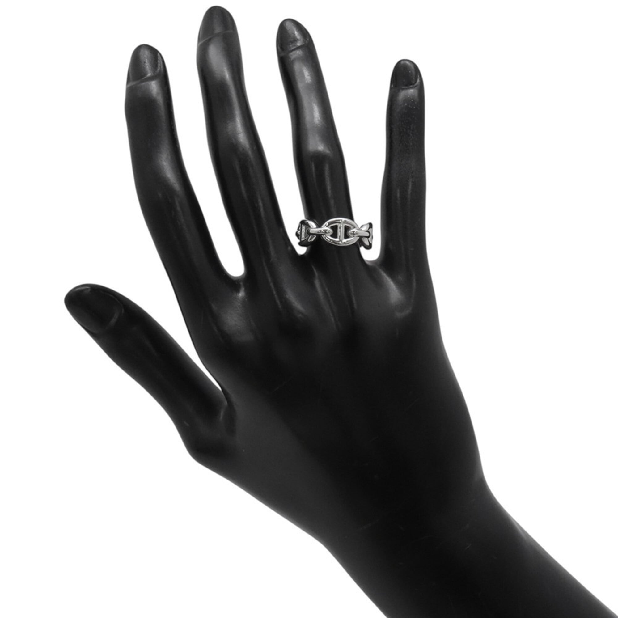 Hermes Silver 925 Band Ring (Pre-Owned)