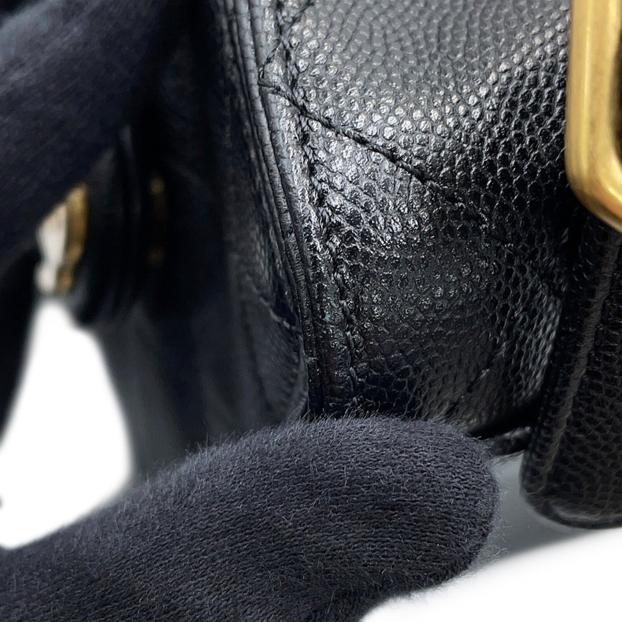 Chanel Matelasse Black Grained Calfskin Backpack (Pre-Owned)