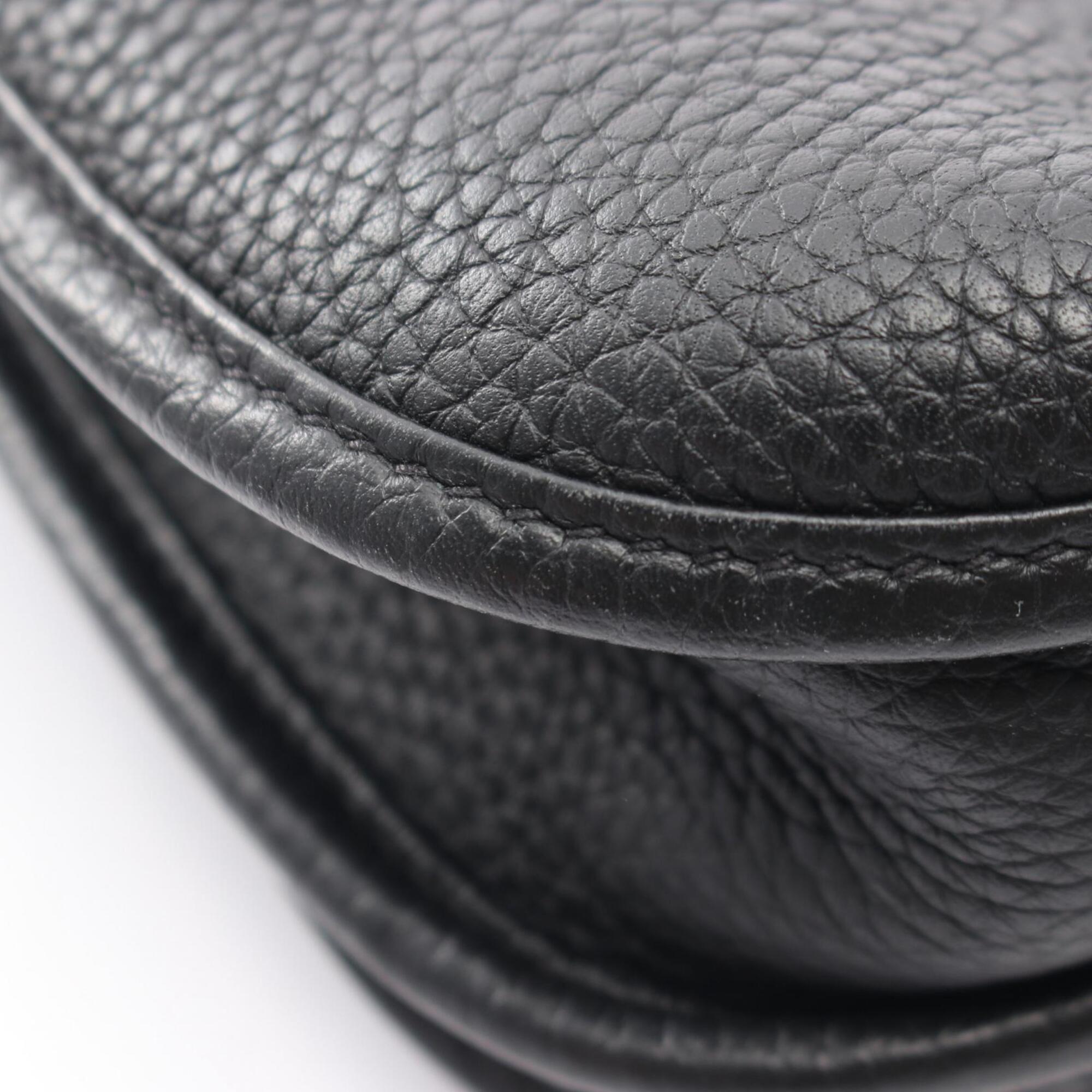 Hermes Black Taurillon Clemence Leather Leather Handbag Shoulder Bag (Pre-Owned)