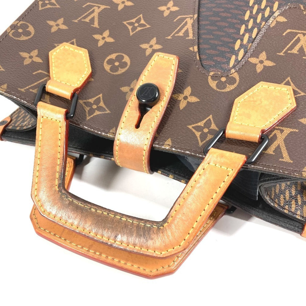 Louis Vuitton Brown Damier Canvas Shoulder Bag Tote Bag (Pre-Owned)