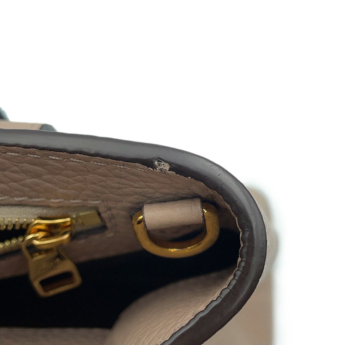 Louis Vuitton Beige Leather Handbag Shoulder Bag (Pre-Owned)