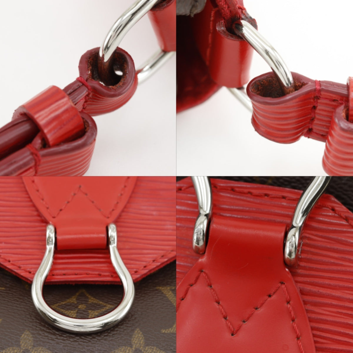 Louis Vuitton Monogram Brown Red Color Monogram Epi Leather Shoulder Bag (Pre-Owned)