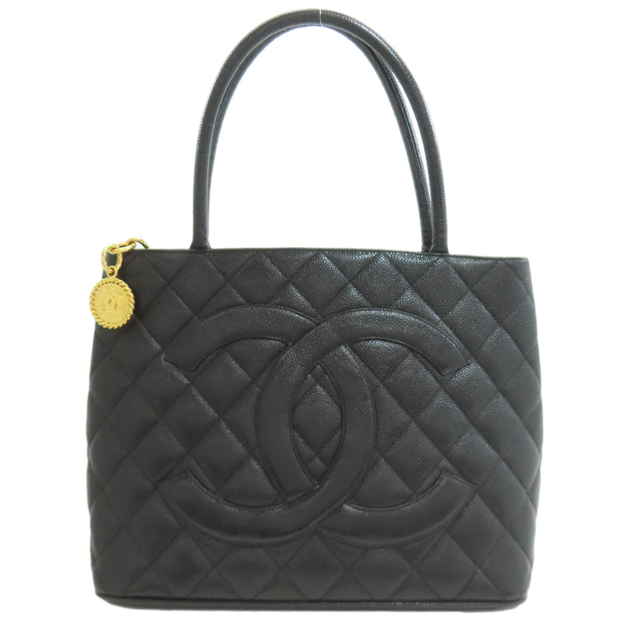 Chanel Black Leather Tote Bag (Pre-Owned)