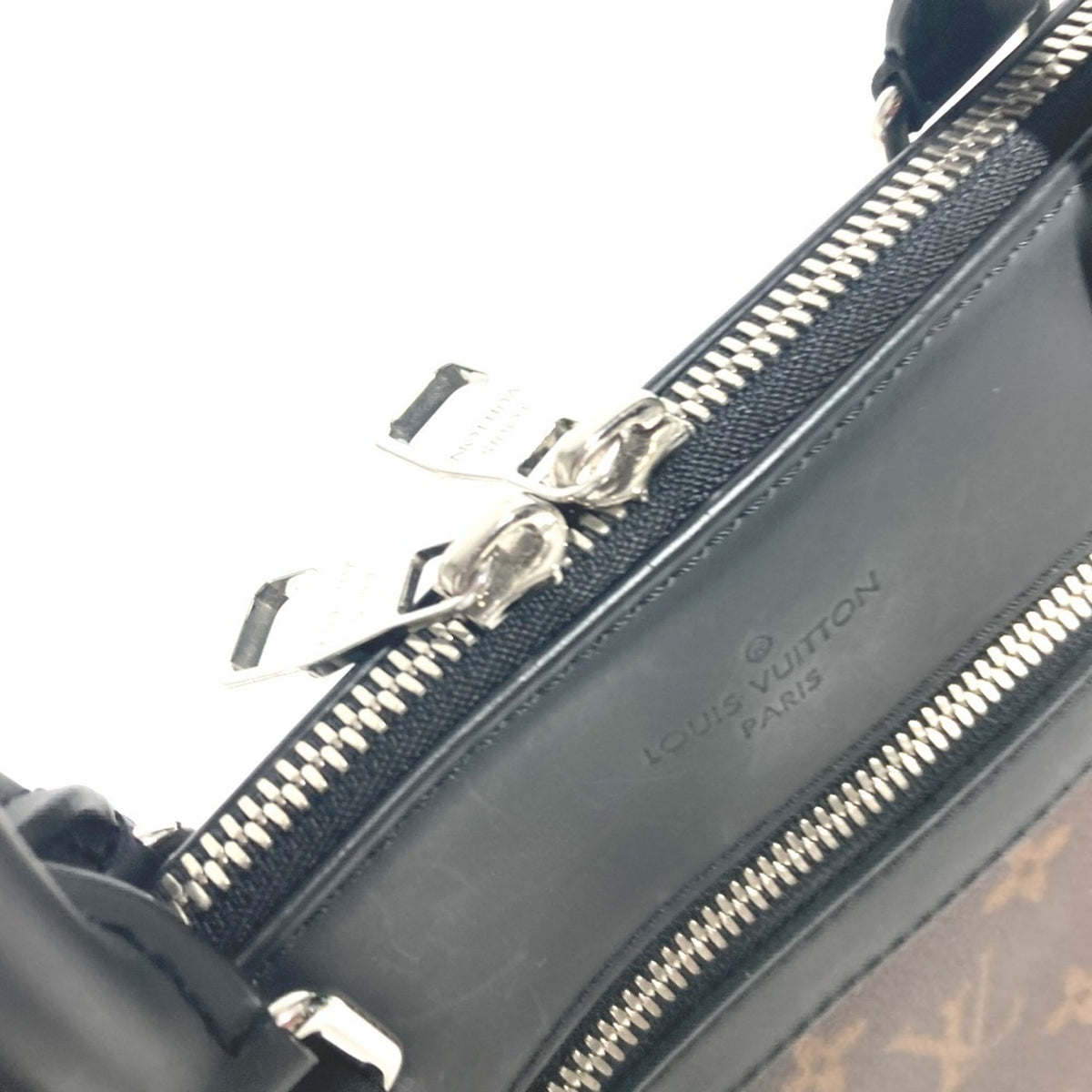 Louis Vuitton Black Brown Monogram Handbag Shoulder Bag Tote Bag (Pre-Owned)