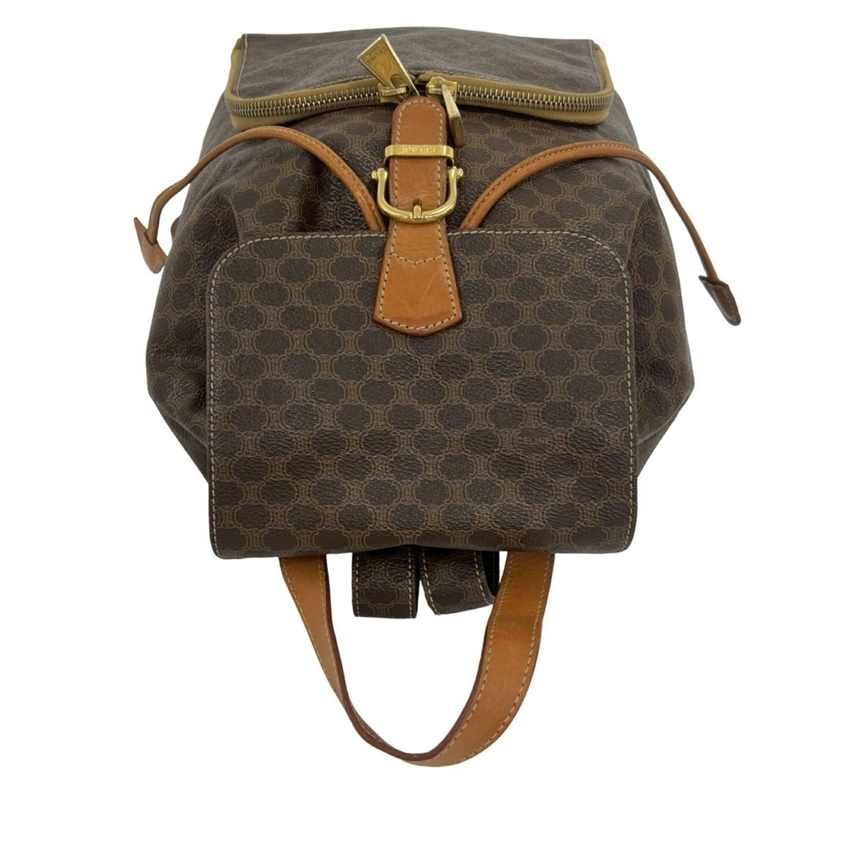 Celine Brown Pvc Leather Backpack (Pre-Owned)