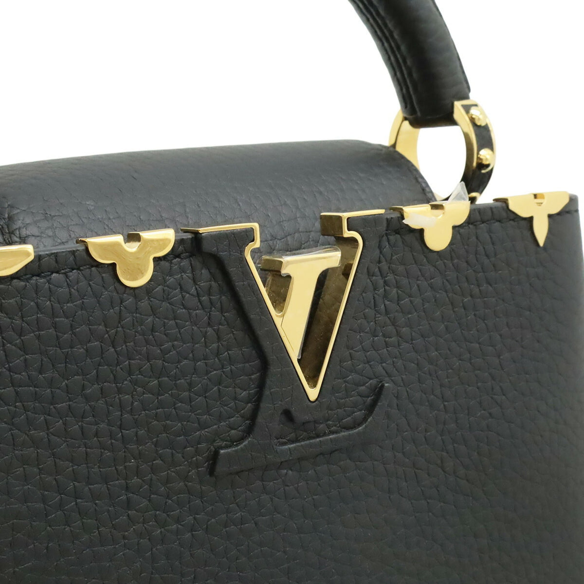 Louis Vuitton Black Noir Leather Handbag Shoulder Bag (Pre-Owned)