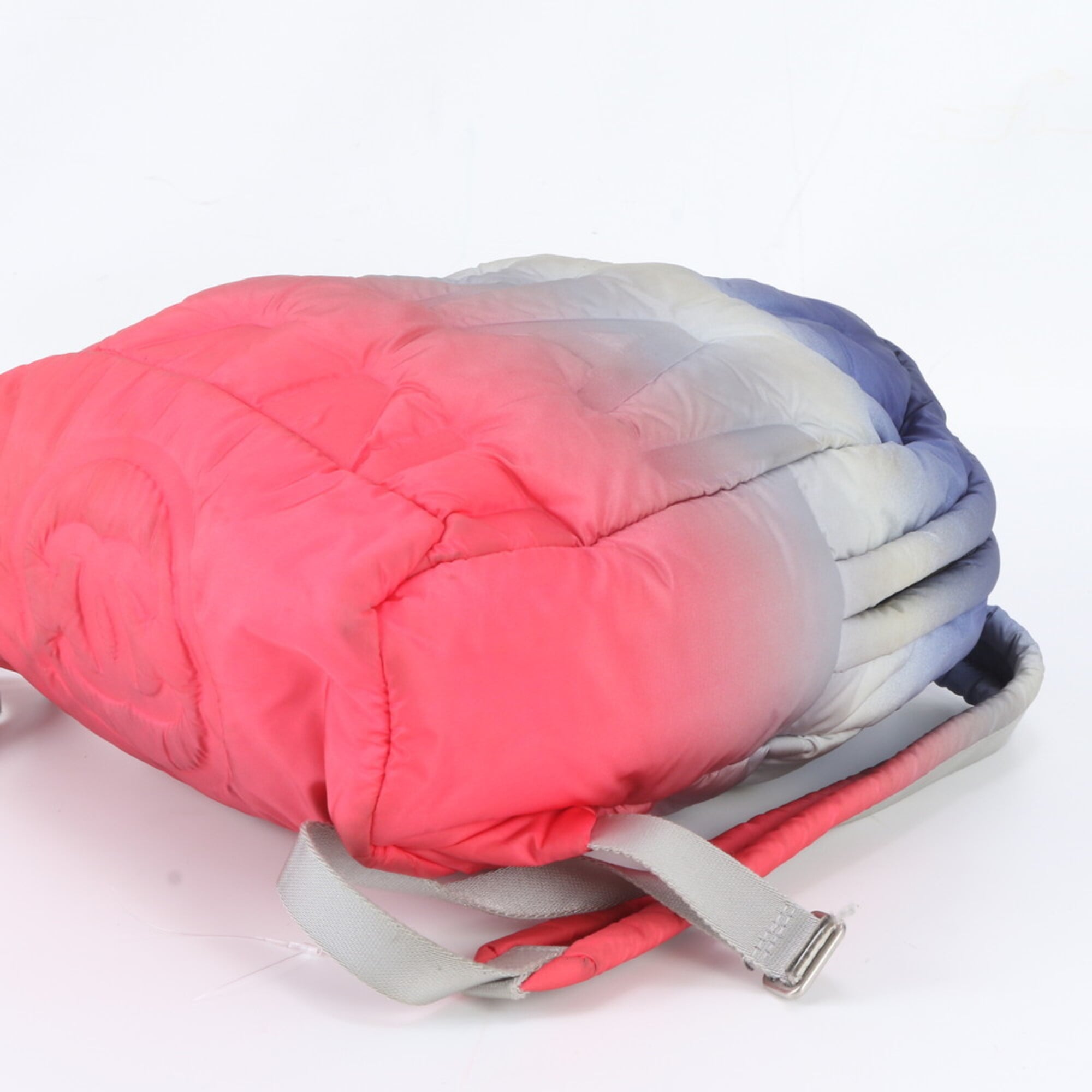 Chanel Blue Pink Nylon Backpack Handbag (Pre-Owned)