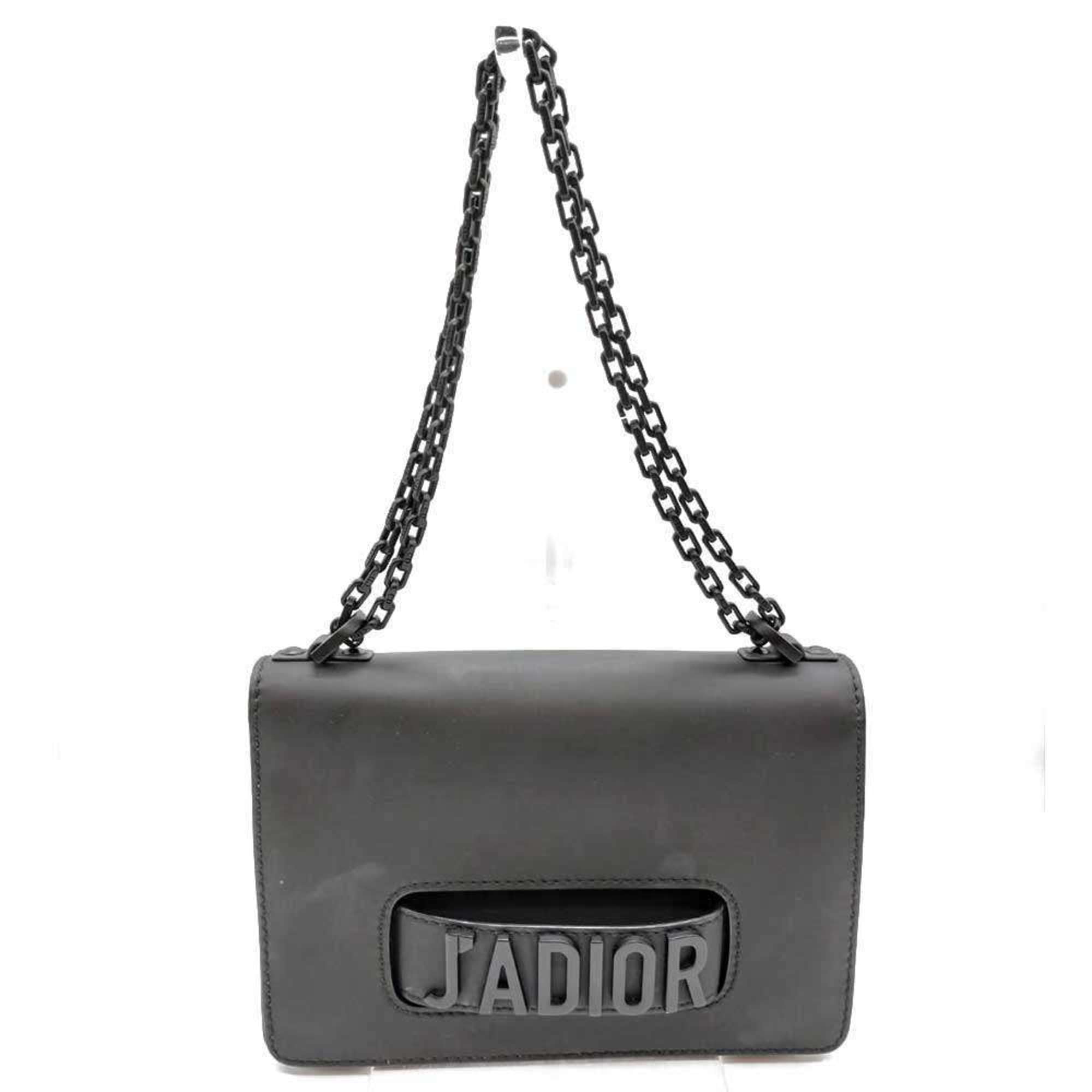Christian Dior Black Leather Shoulder Bag (Pre-Owned)