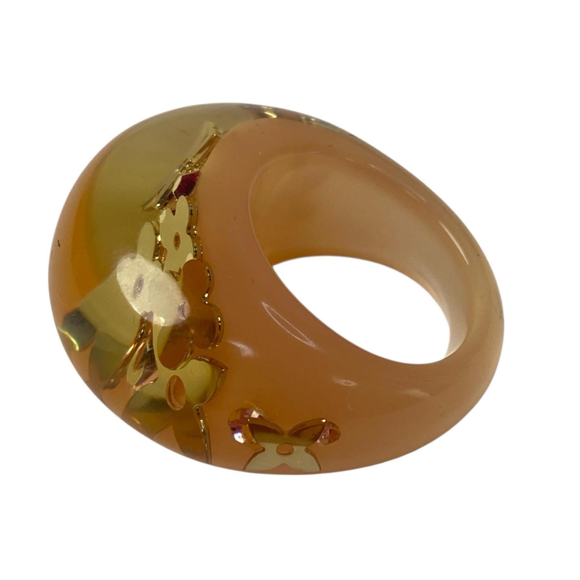 Louis Vuitton Pink Resin Band Ring (Pre-Owned)
