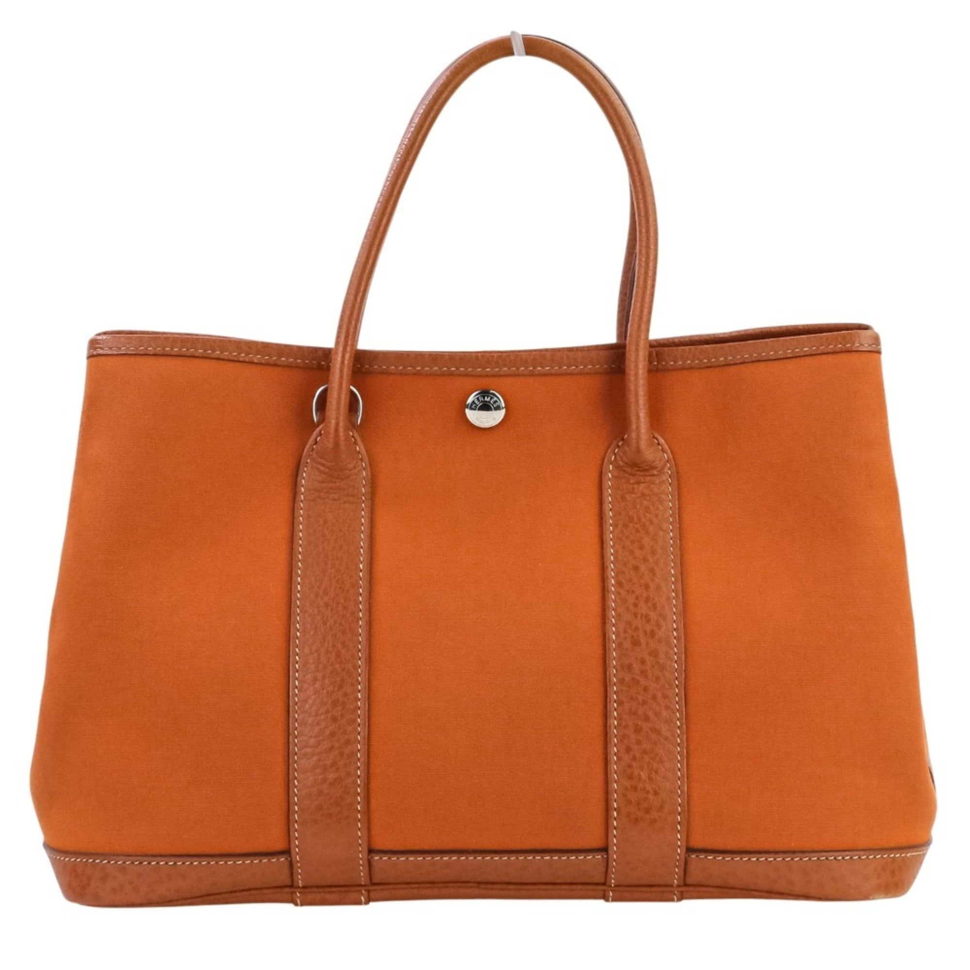 Hermes Orange Potiron Toile Officier Negonda Leather Tote Bag (Pre-Owned)