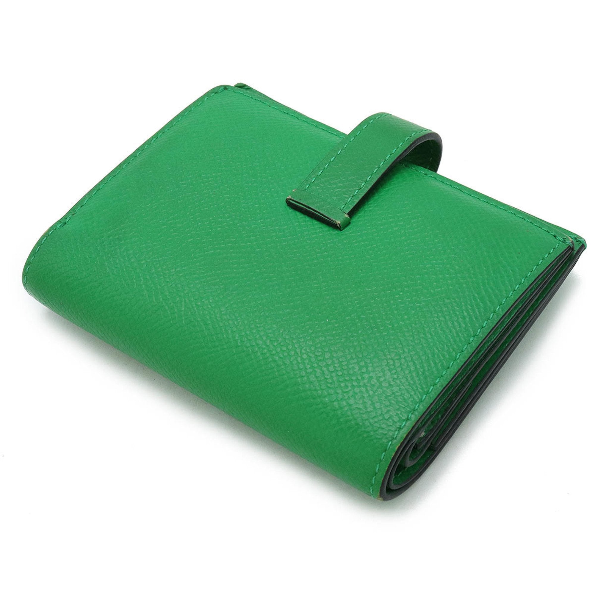 Hermes Green Leather Wallet (Bi-Fold) (Pre-Owned)