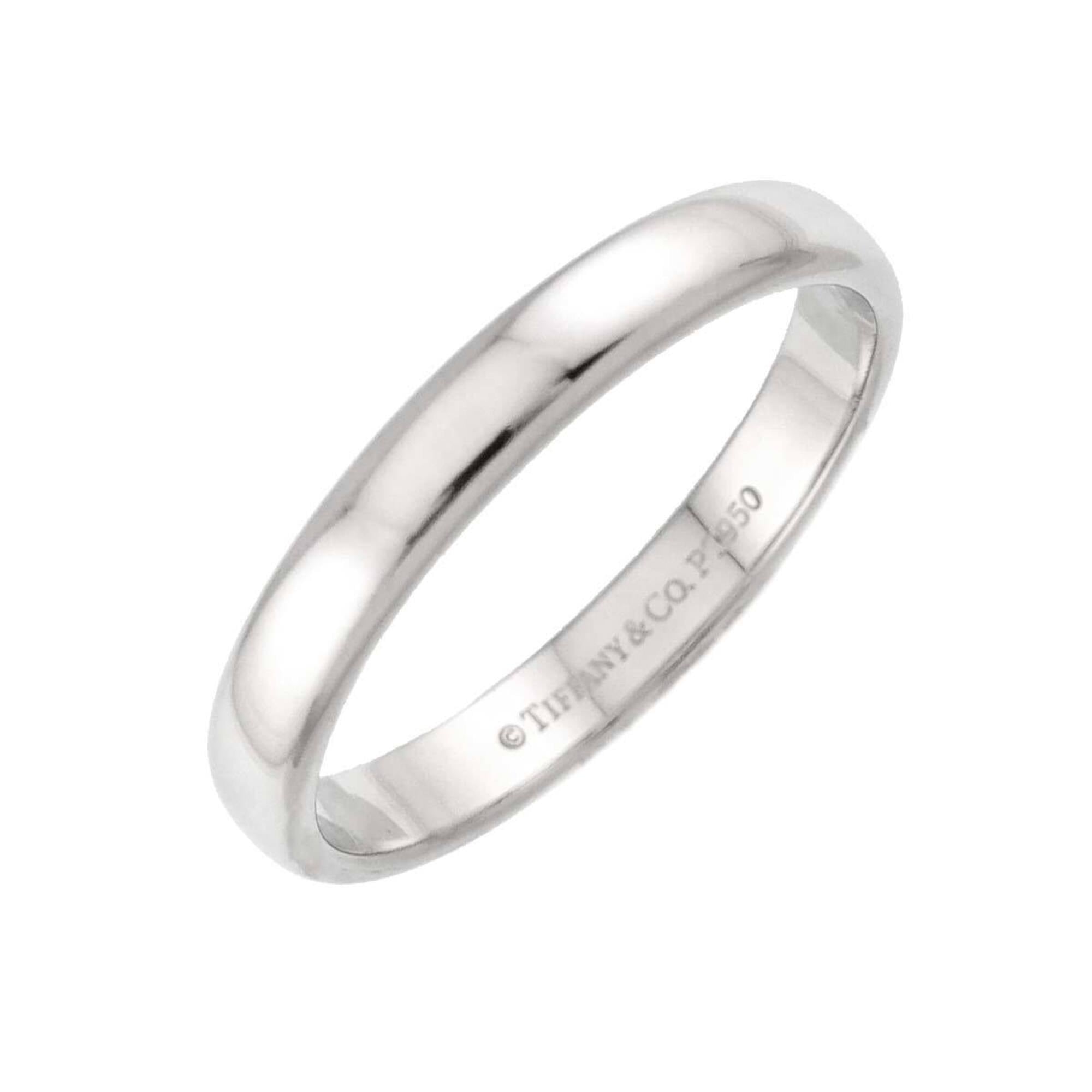 Tiffany Platinum Platinum 950 Band Ring (Pre-Owned)