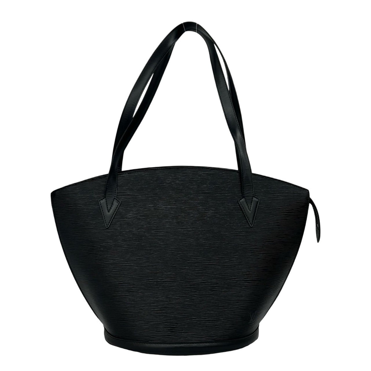 Louis Vuitton Black Leather Shoulder Bag Tote Bag (Pre-Owned)