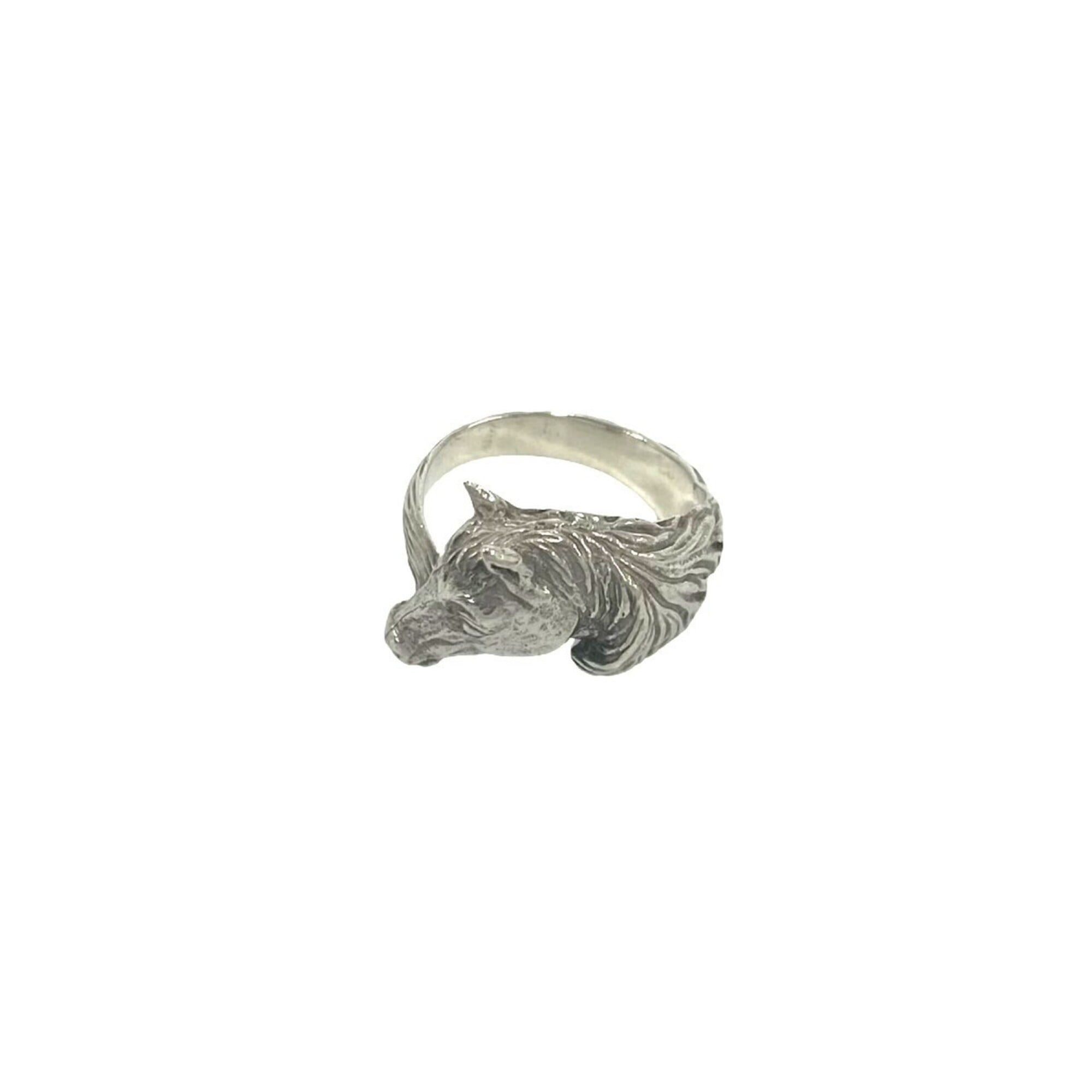 Hermes Silver Silver Band Ring (Pre-Owned)