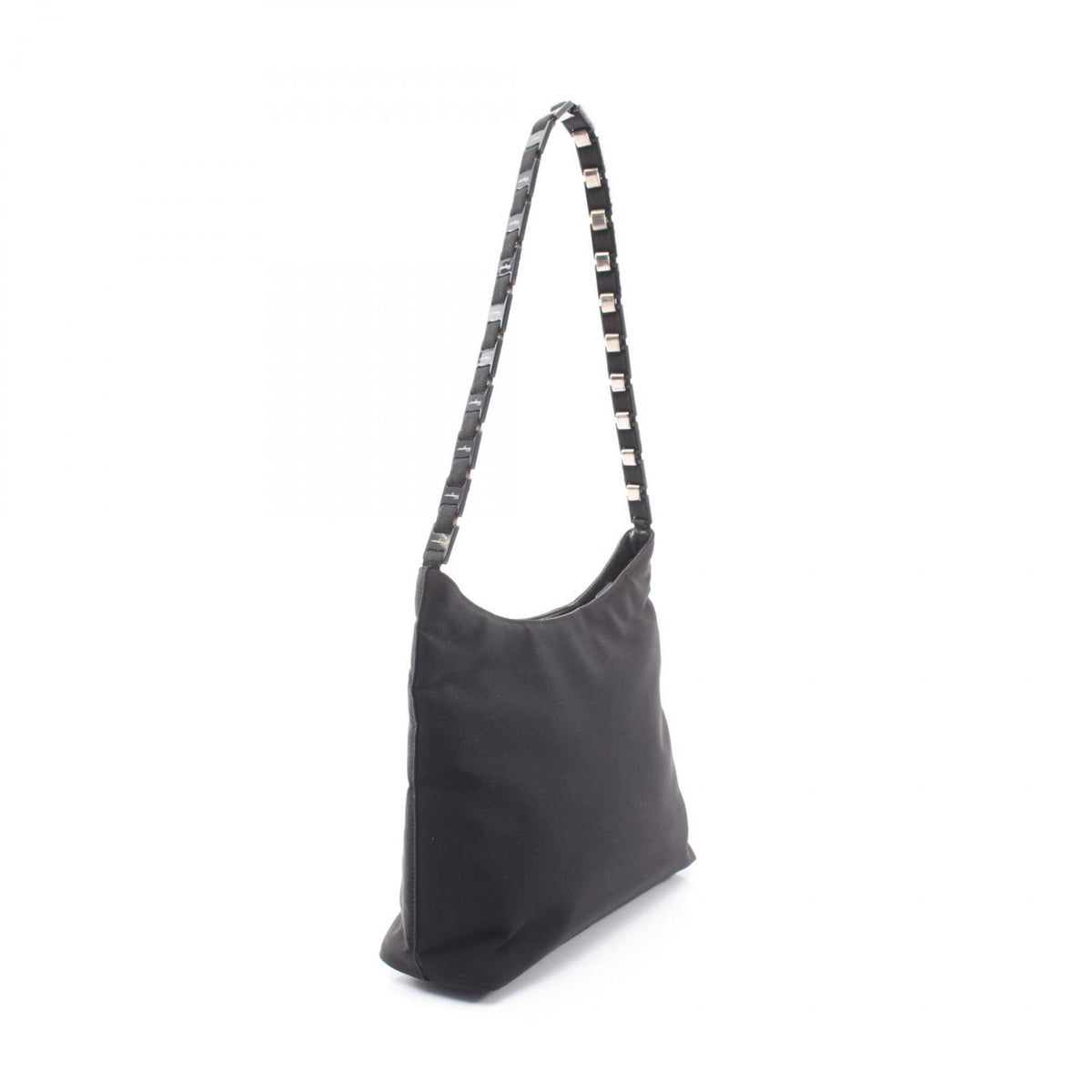 Salvatore Ferragamo Black Canvas Handbag Shoulder Bag (Pre-Owned)