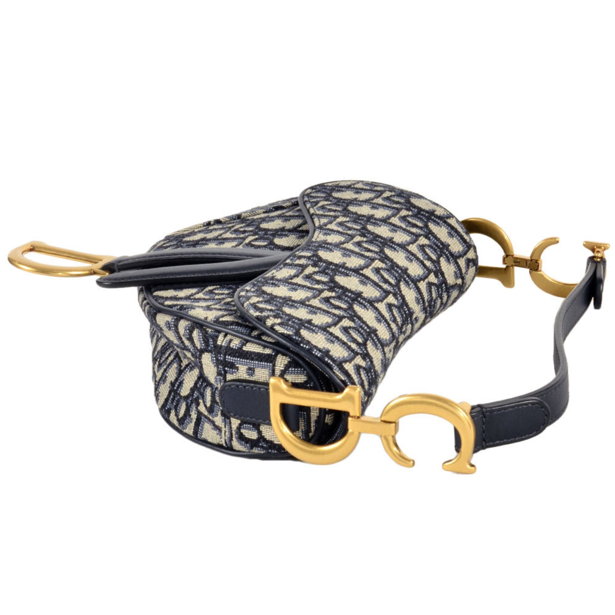 Christian Dior Navy Jacquard Handbag (Pre-Owned)