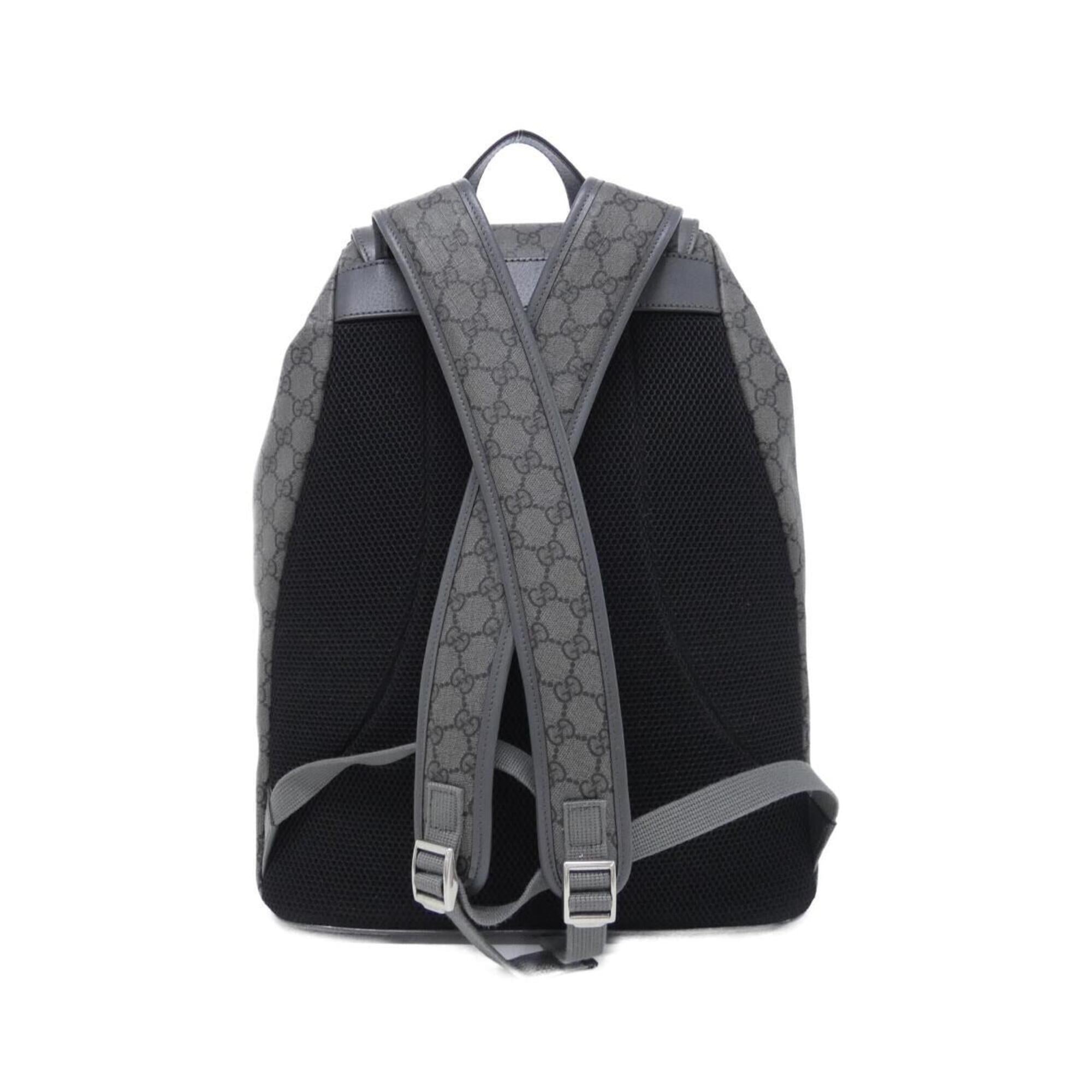 Gucci Black Gray Gg Supreme Backpack (Pre-Owned)