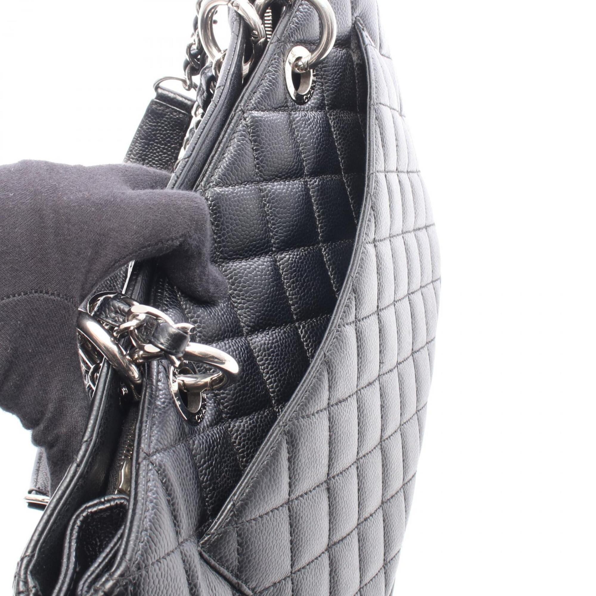 Chanel Black Grained Calfskin Handbag Tote Bag (Pre-Owned)