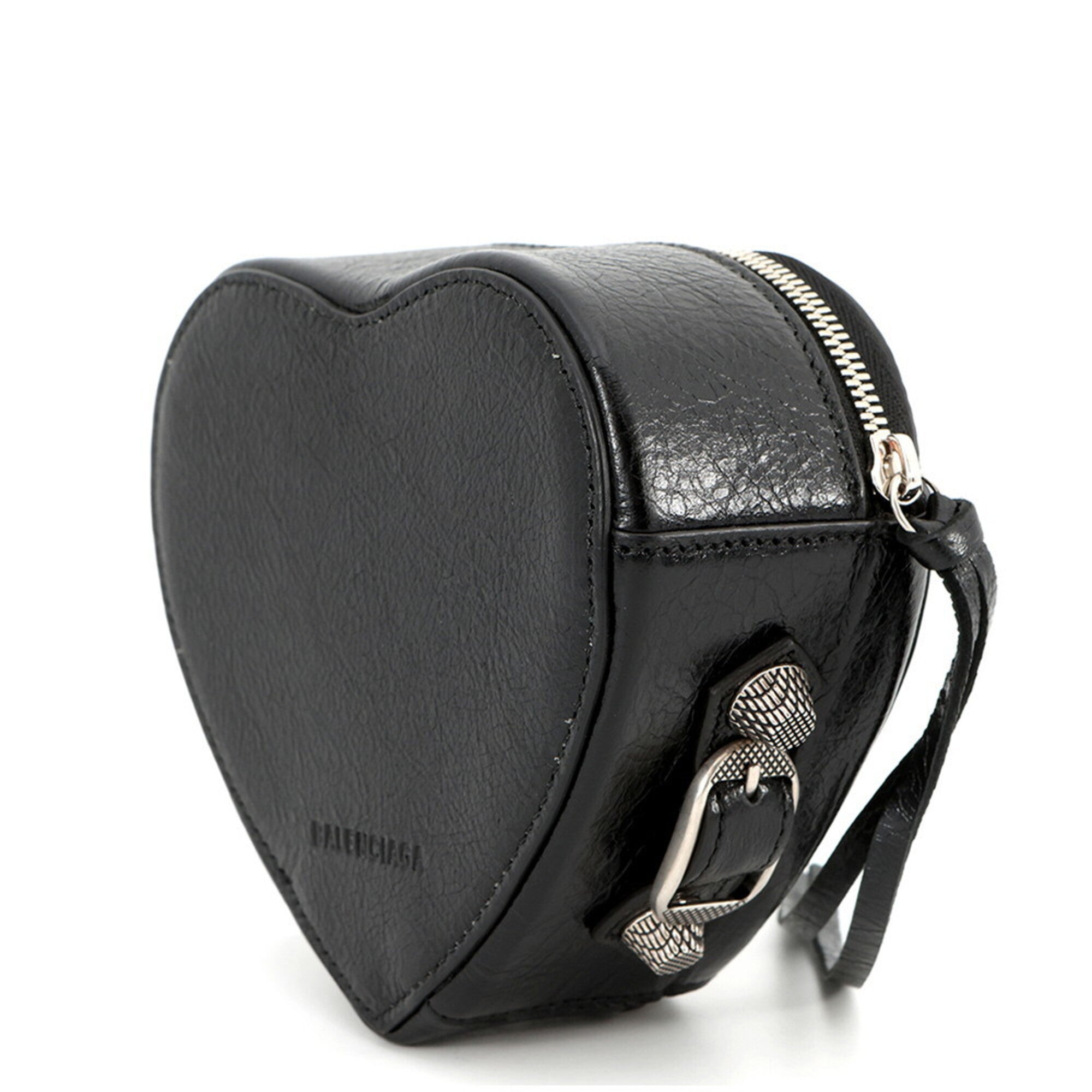 Balenciaga Black Leather Handbag Pouch (Pre-Owned)
