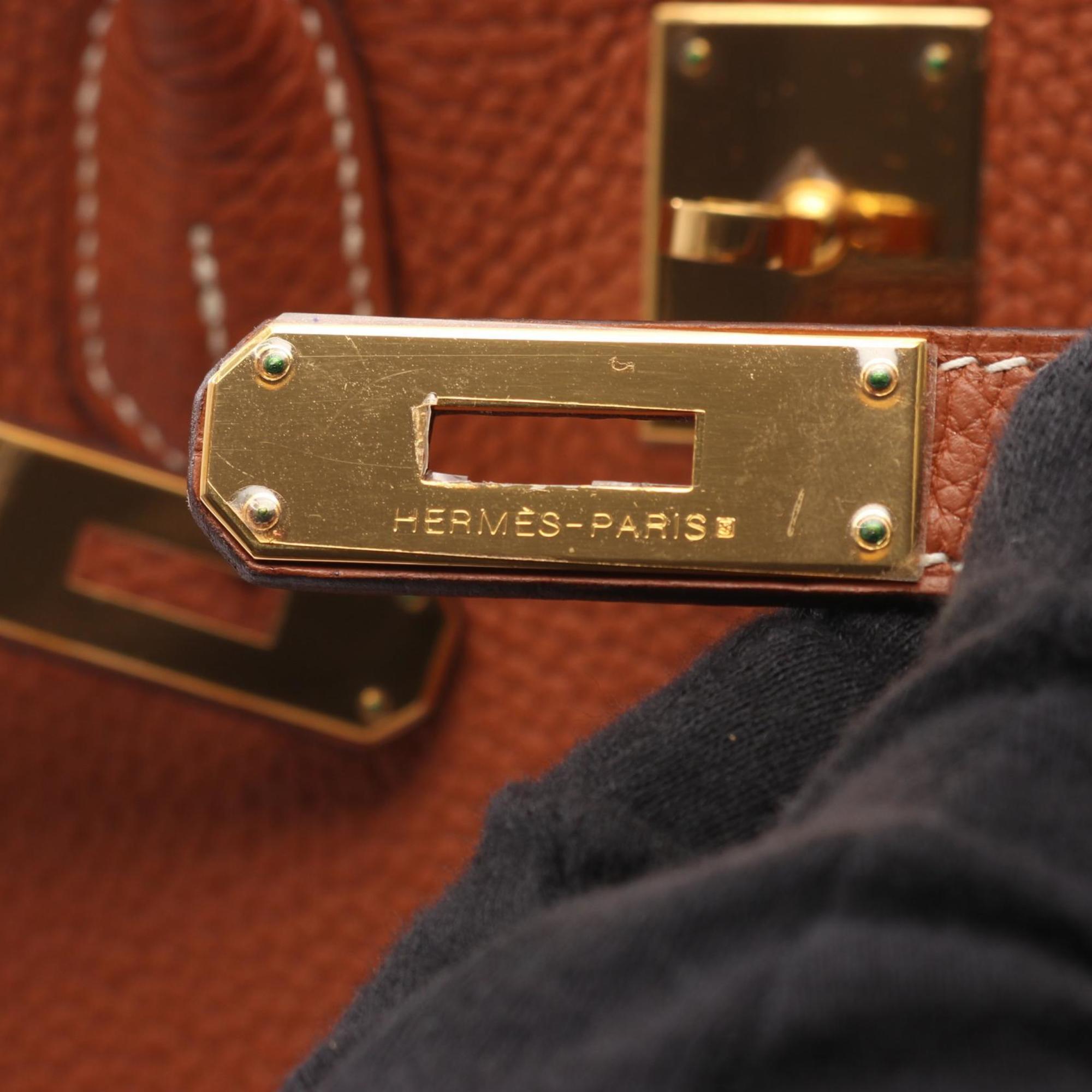 Hermes Brown Leather Handbag (Pre-Owned)