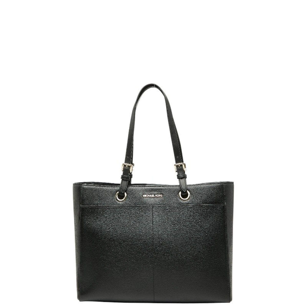 Michael Kors Black Leather Handbag Tote Bag (Pre-Owned)