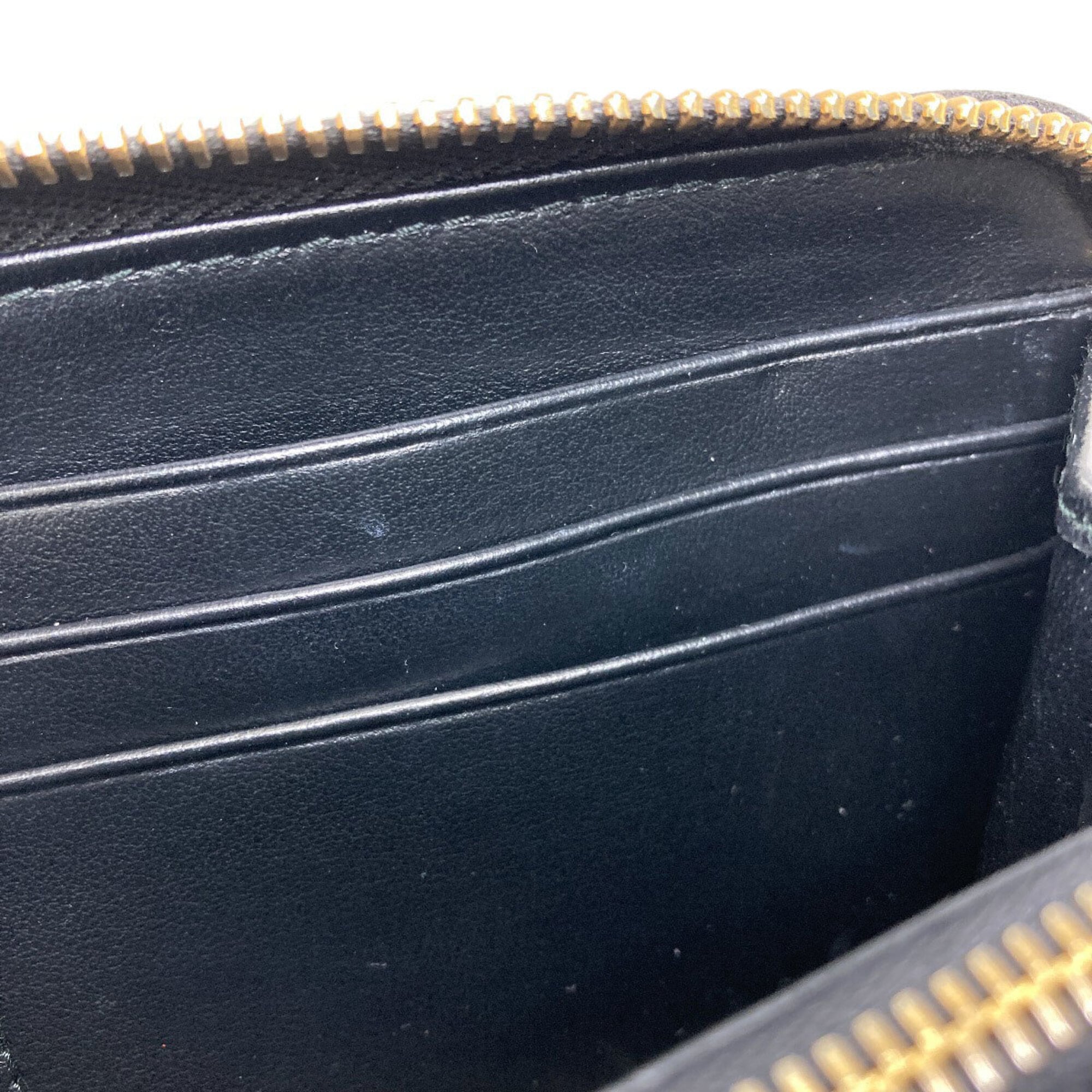 Miu Miu Black Leather Long Wallet (Bi-Fold) (Pre-Owned)