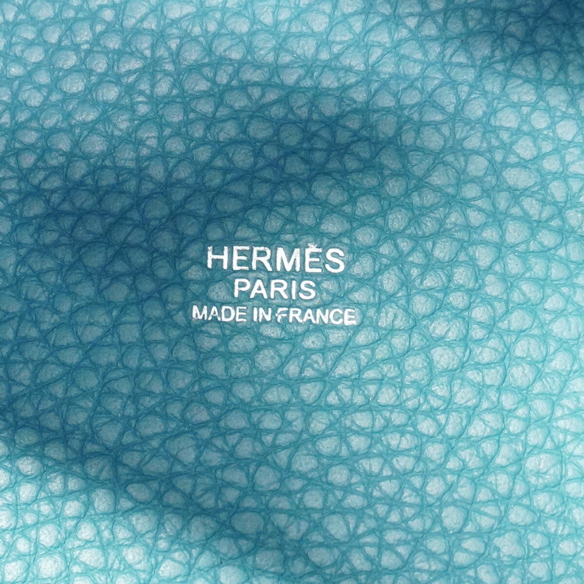 Hermes Blue Jean Taurillon Clemence Leather Handbag (Pre-Owned)