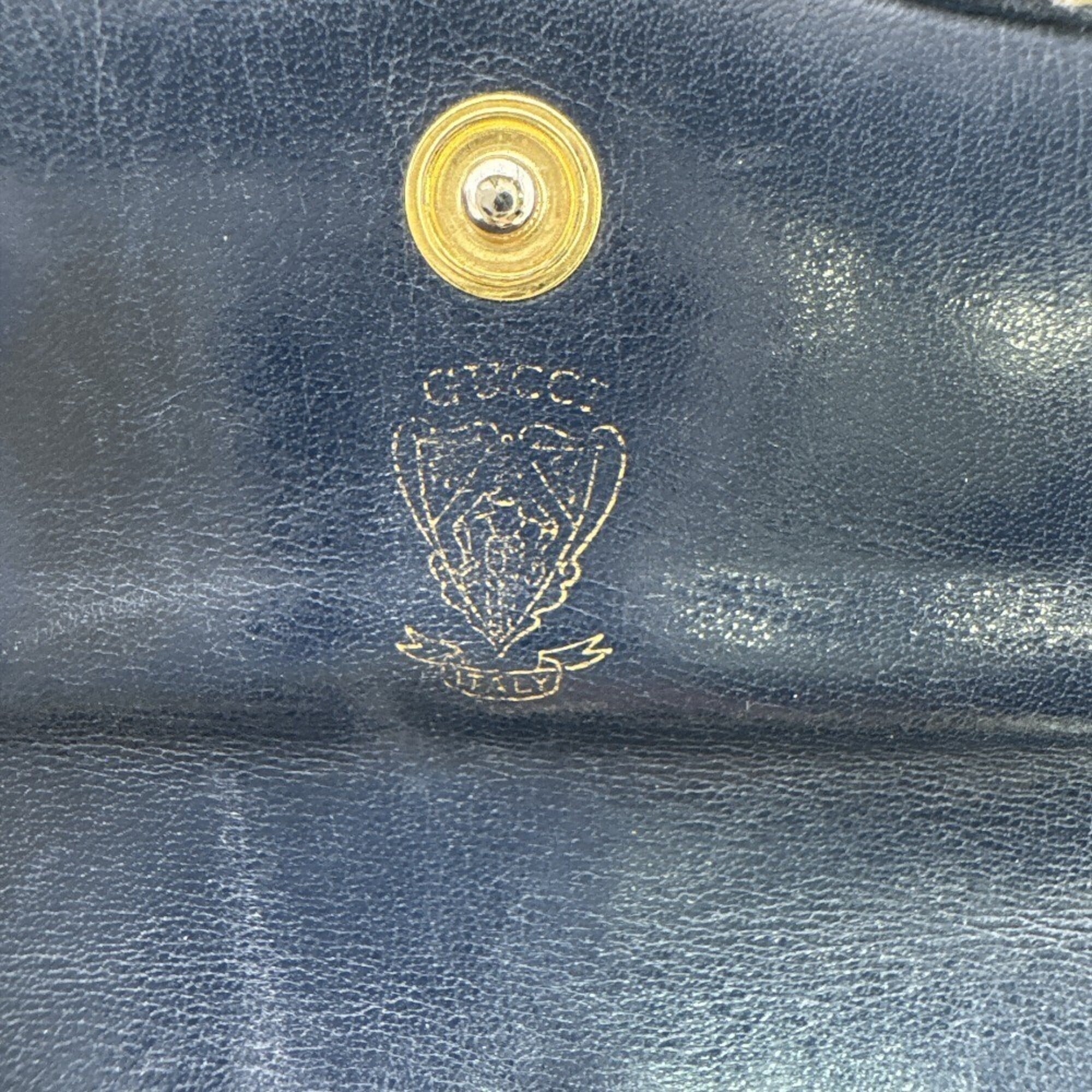 Gucci Microguccissima Navy Pvc Wallet (Bi-Fold) (Pre-Owned)