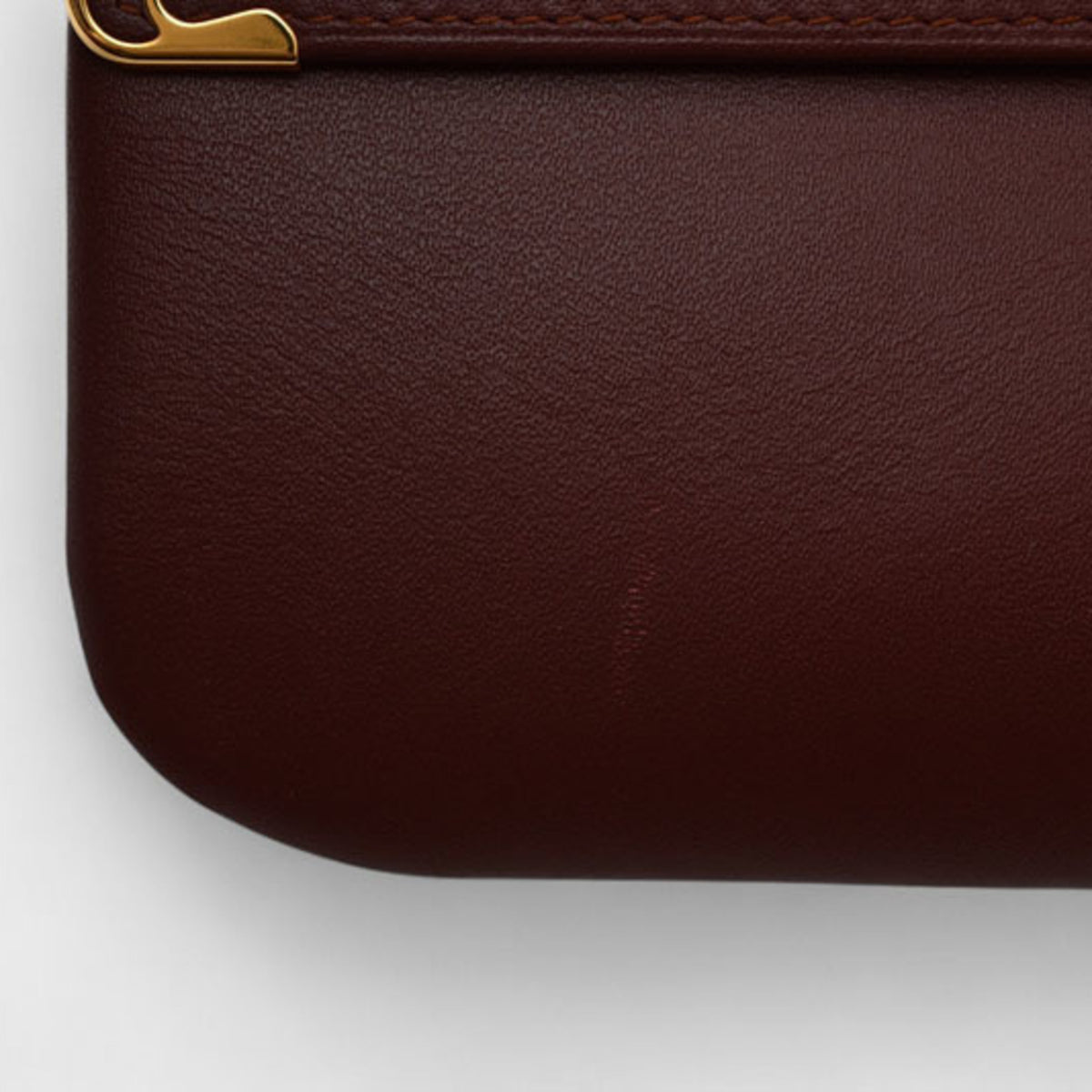 Cartier Bordeaux Leather Coin Purse/Coin Case (Pre-Owned)