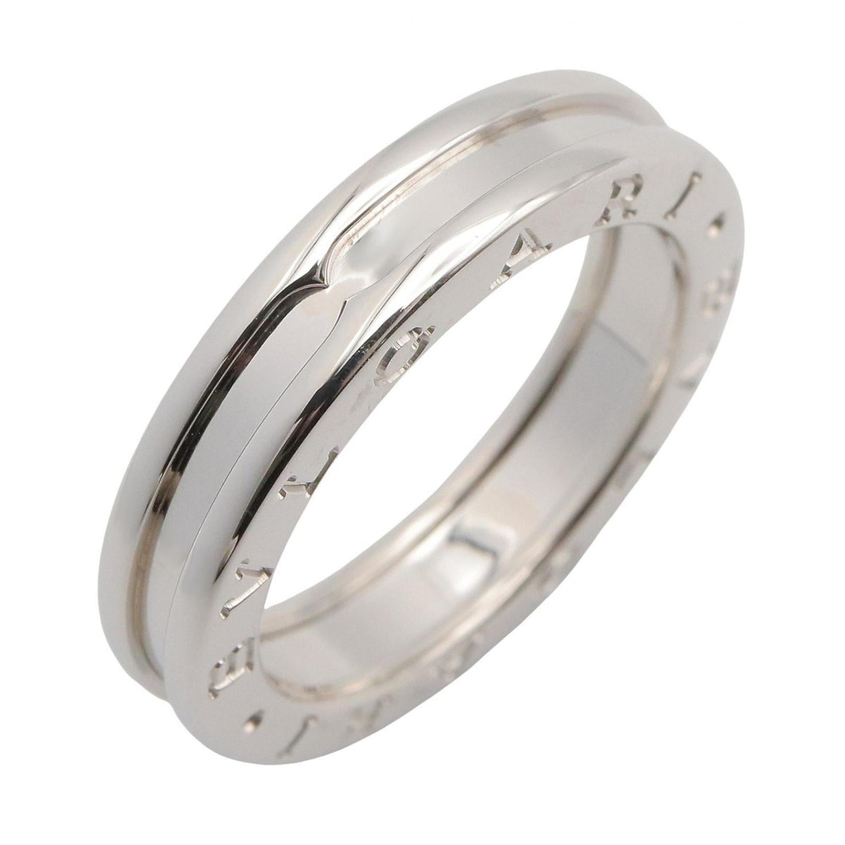 Bvlgari Silver White Gold (18K) Band Ring (Pre-Owned)