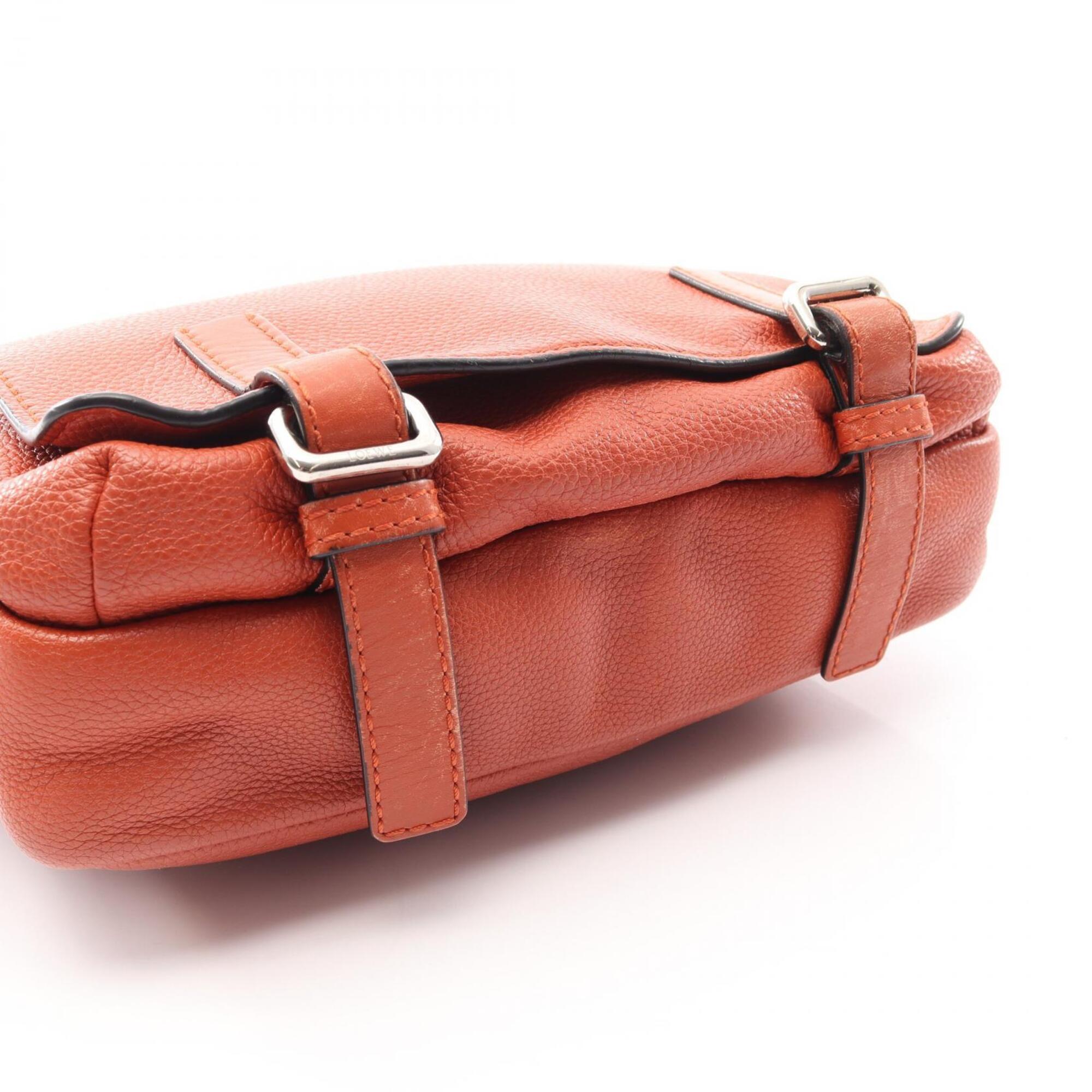 Loewe Brown Leather Handbag Shoulder Bag (Pre-Owned)