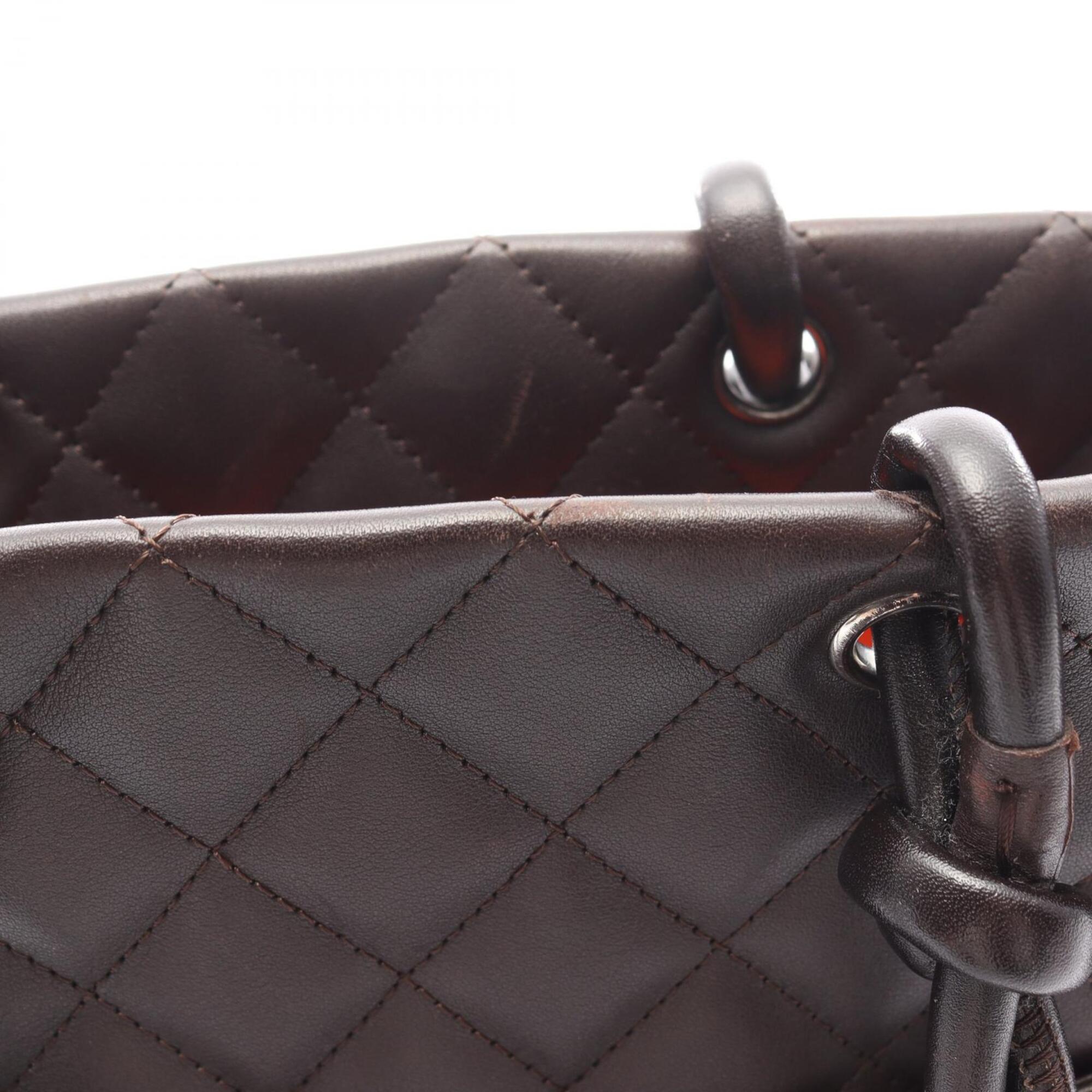 Chanel Brown Cambon Ligne Handbag Tote Bag (Pre-Owned)