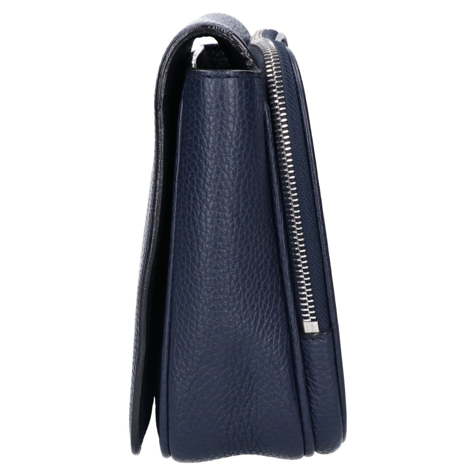 Bally Navy Leather Clutch Bag (Pre-Owned)