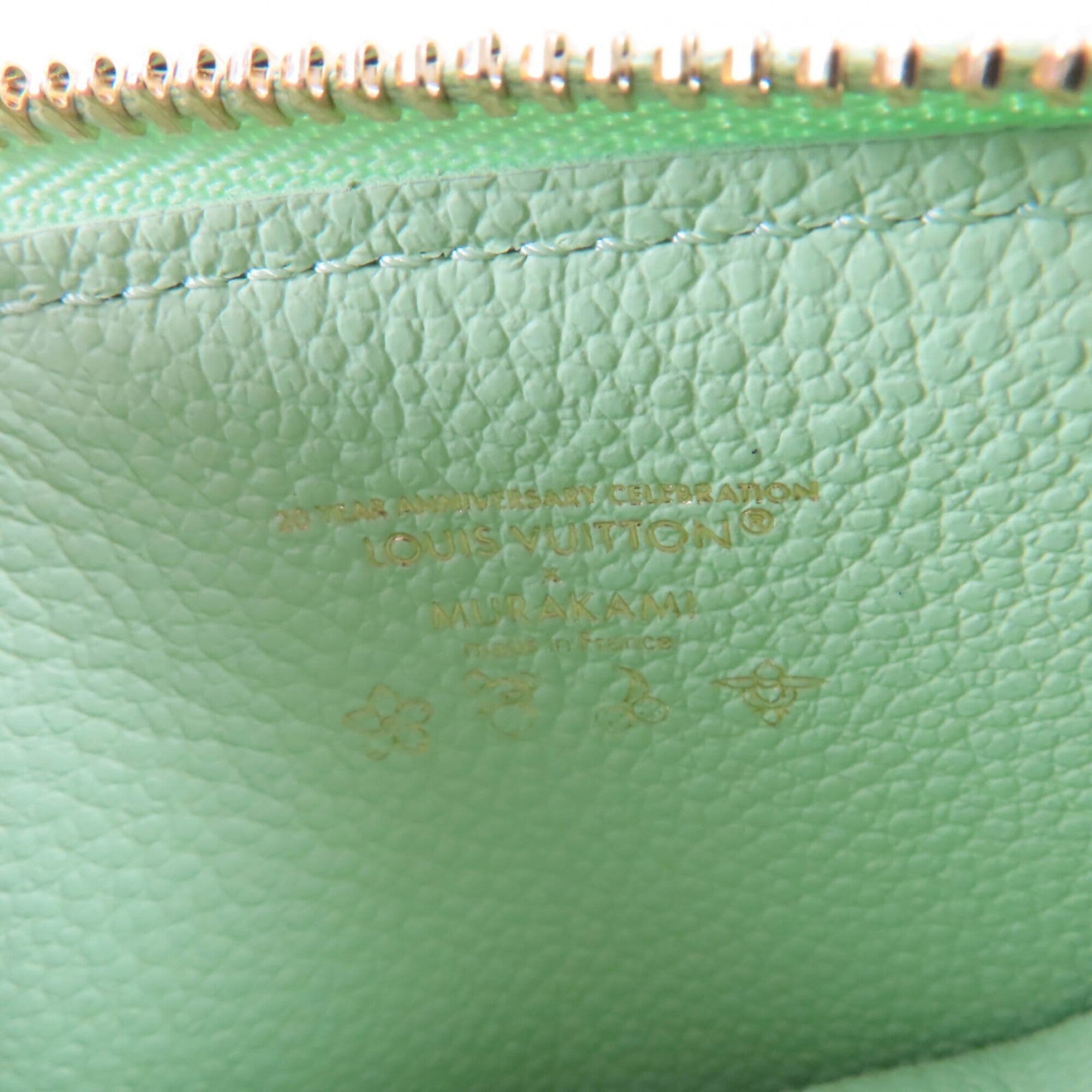 Louis Vuitton Green Multi-Color Leather Coin Purse/Coin Case (Pre-Owned)