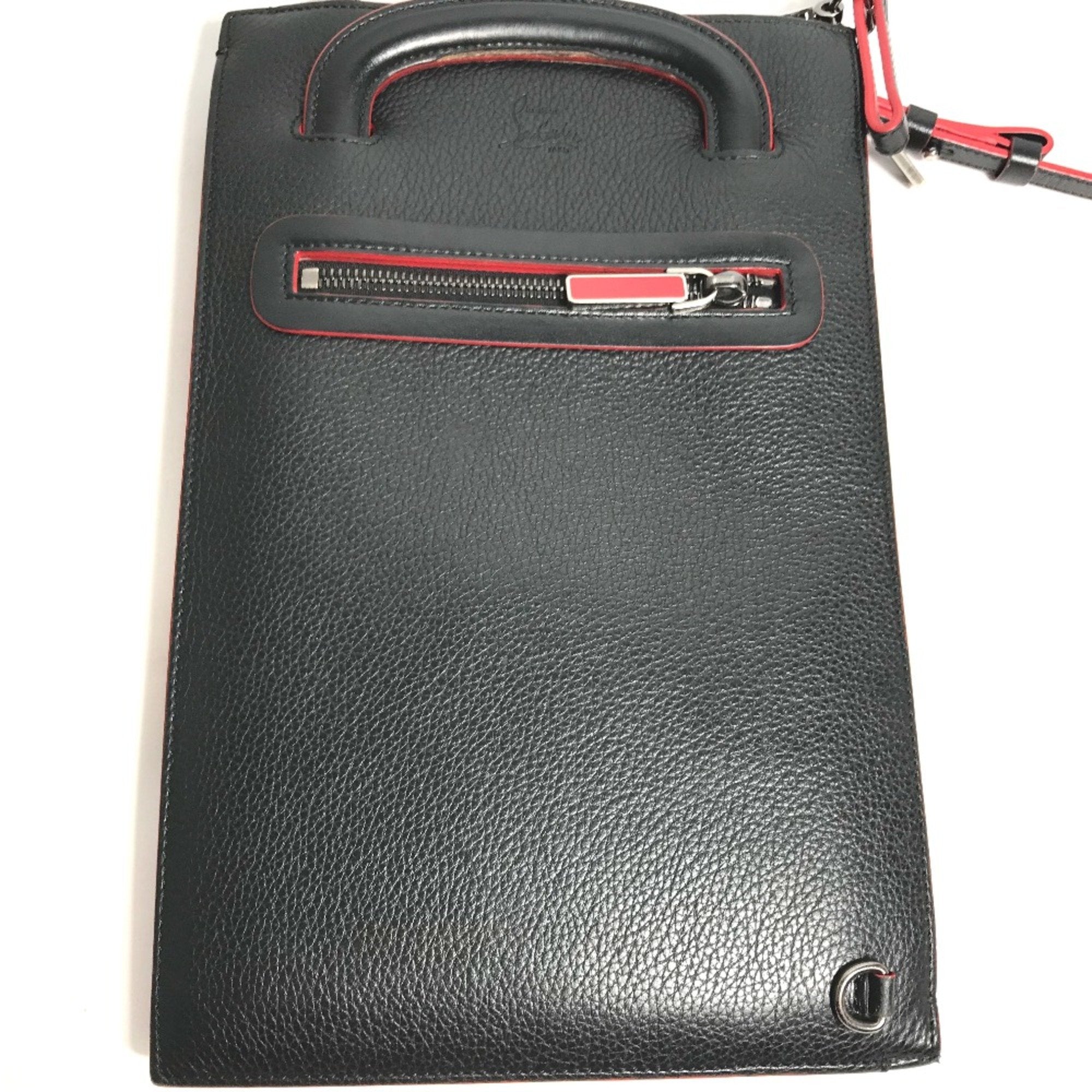 Christian Louboutin Black Leather Shoulder Bag (Pre-Owned)