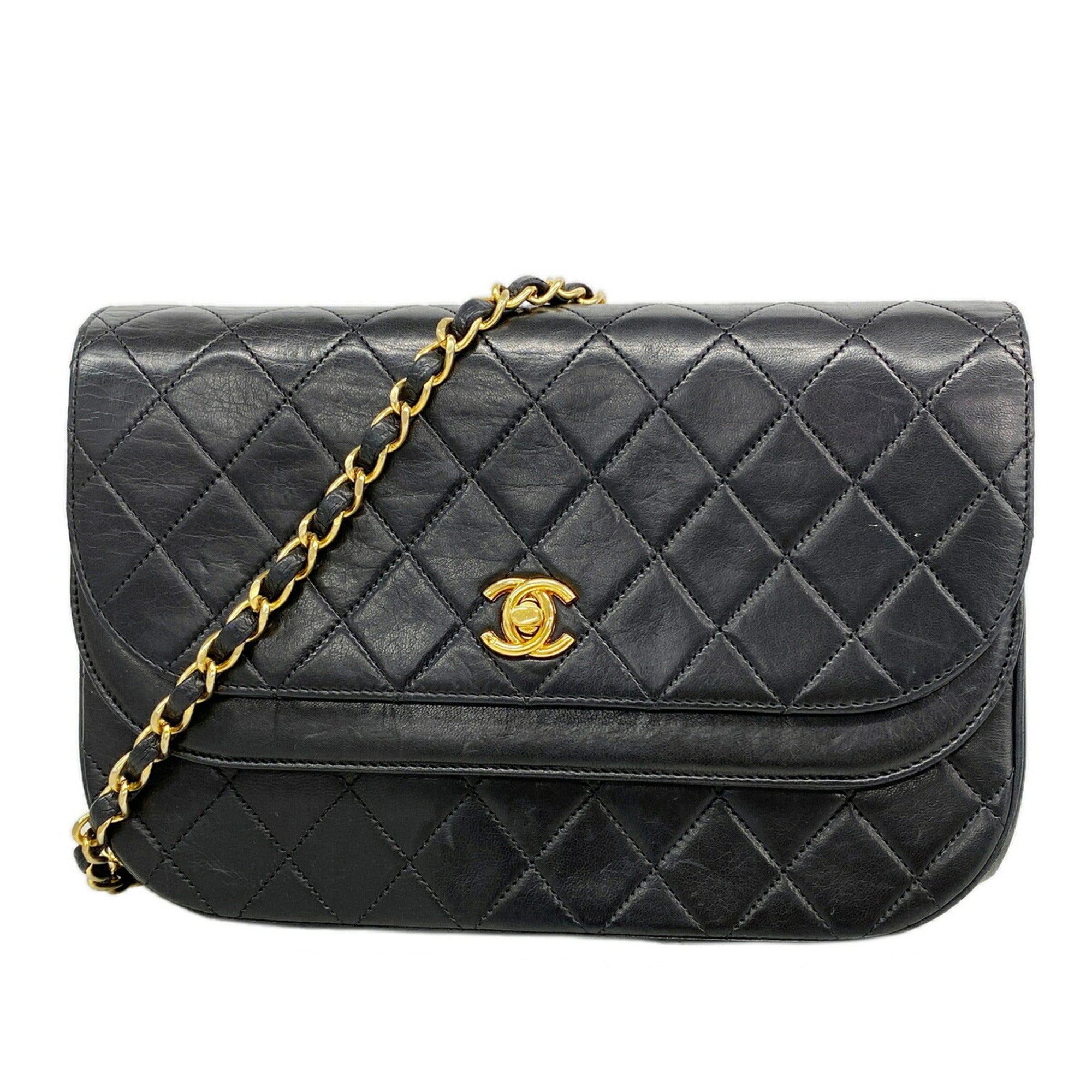 Chanel Black Leather Shoulder Bag (Pre-Owned)