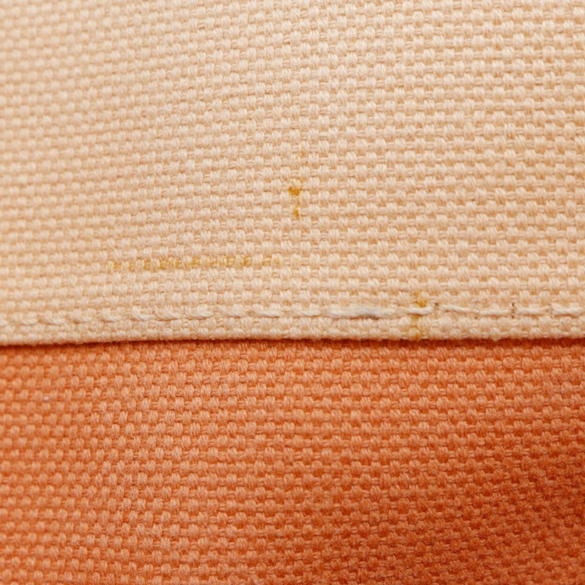 Hermes Orange Canvas Handbag (Pre-Owned)