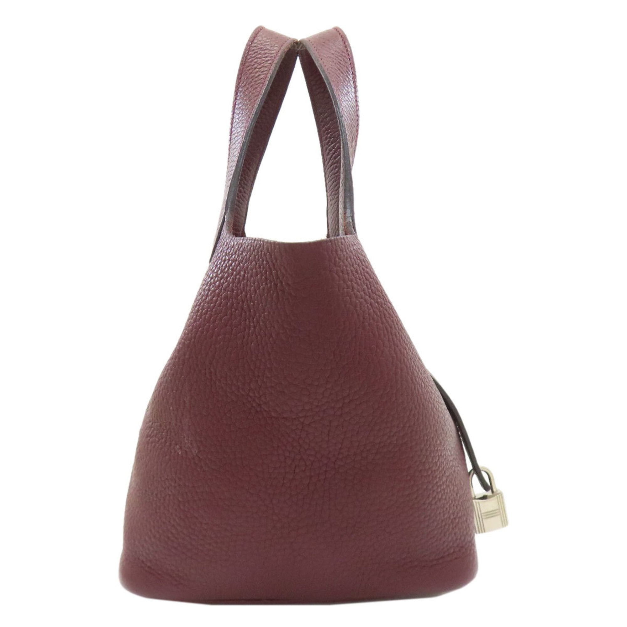 Hermes Picotin Bordeaux Taurillon Clemence Leather Handbag (Pre-Owned)