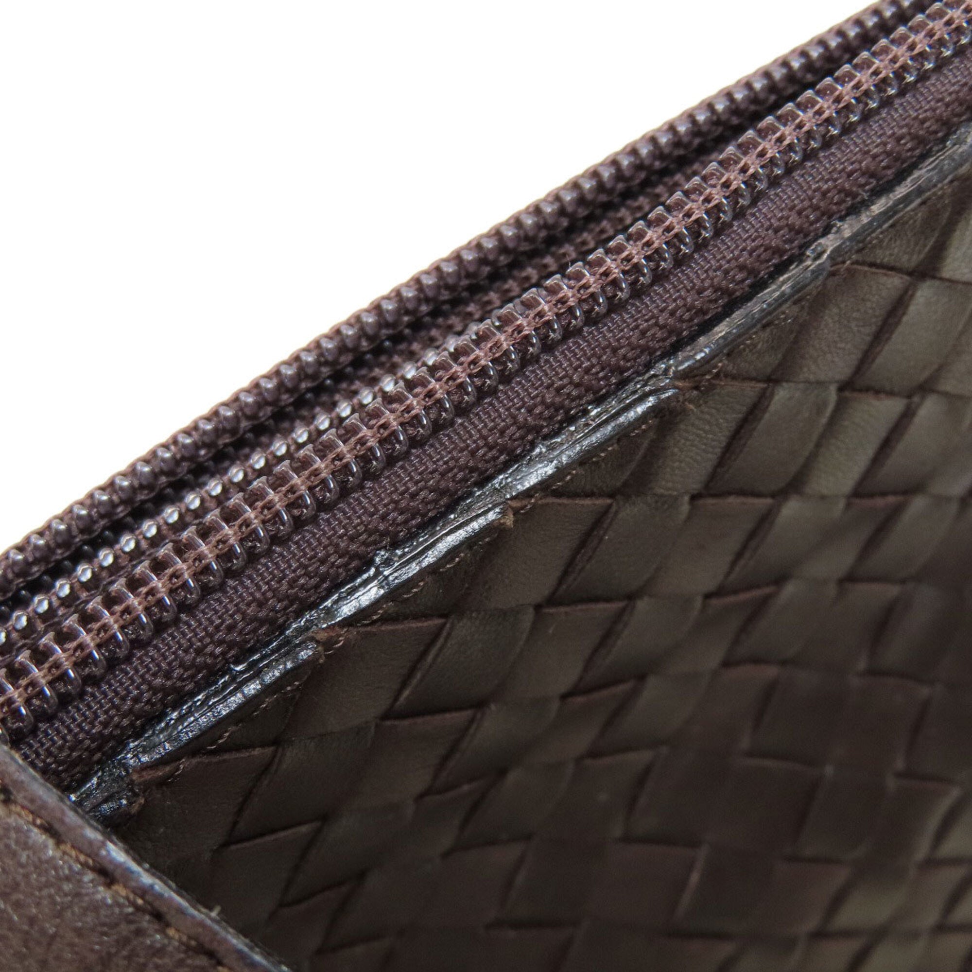 Bottega Veneta Intrecciato Dark Brown Leather Handbag (Pre-Owned)