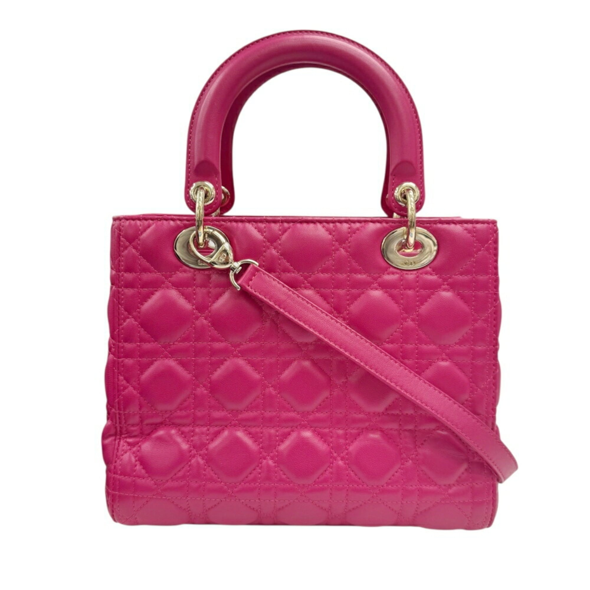 Christian Dior Pink Leather Handbag (Pre-Owned)