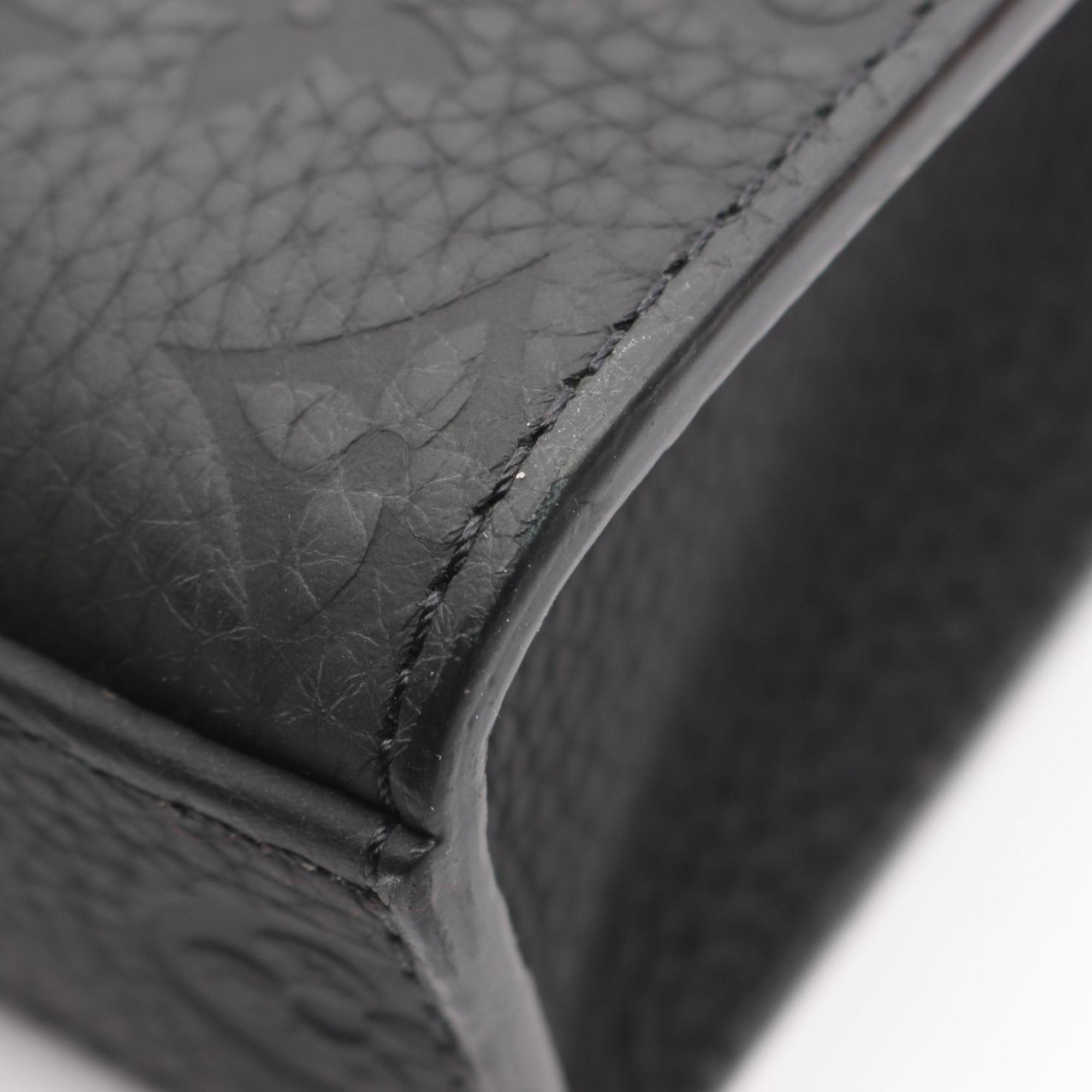 Louis Vuitton Black Noir Leather Handbag Tote Bag (Pre-Owned)