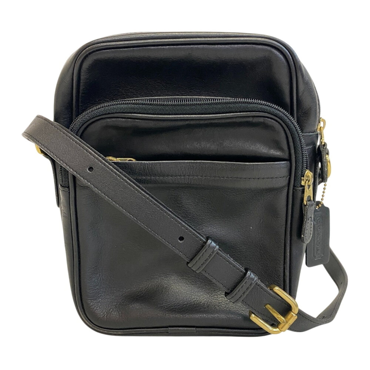 Coach Black Leather Pochette Shoulder Bag (Pre-Owned)