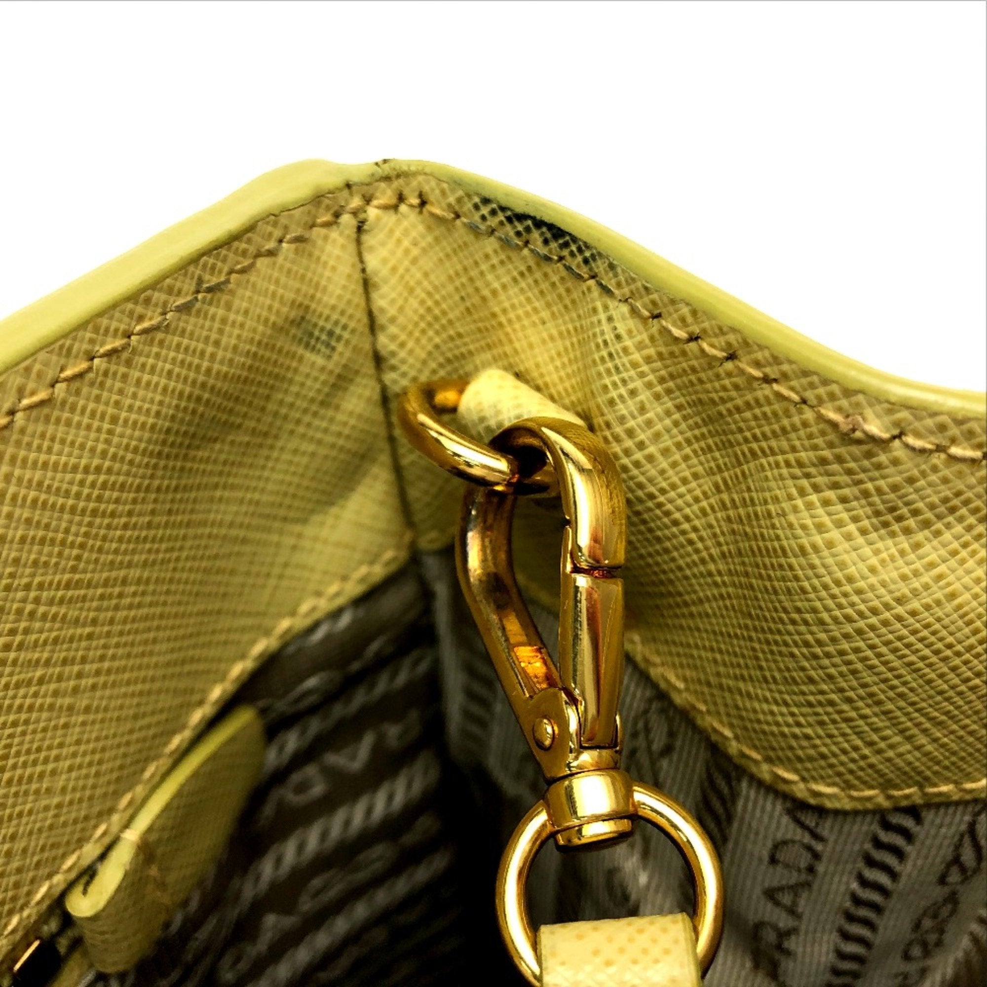 Prada Yellow Leather Handbag (Pre-Owned)